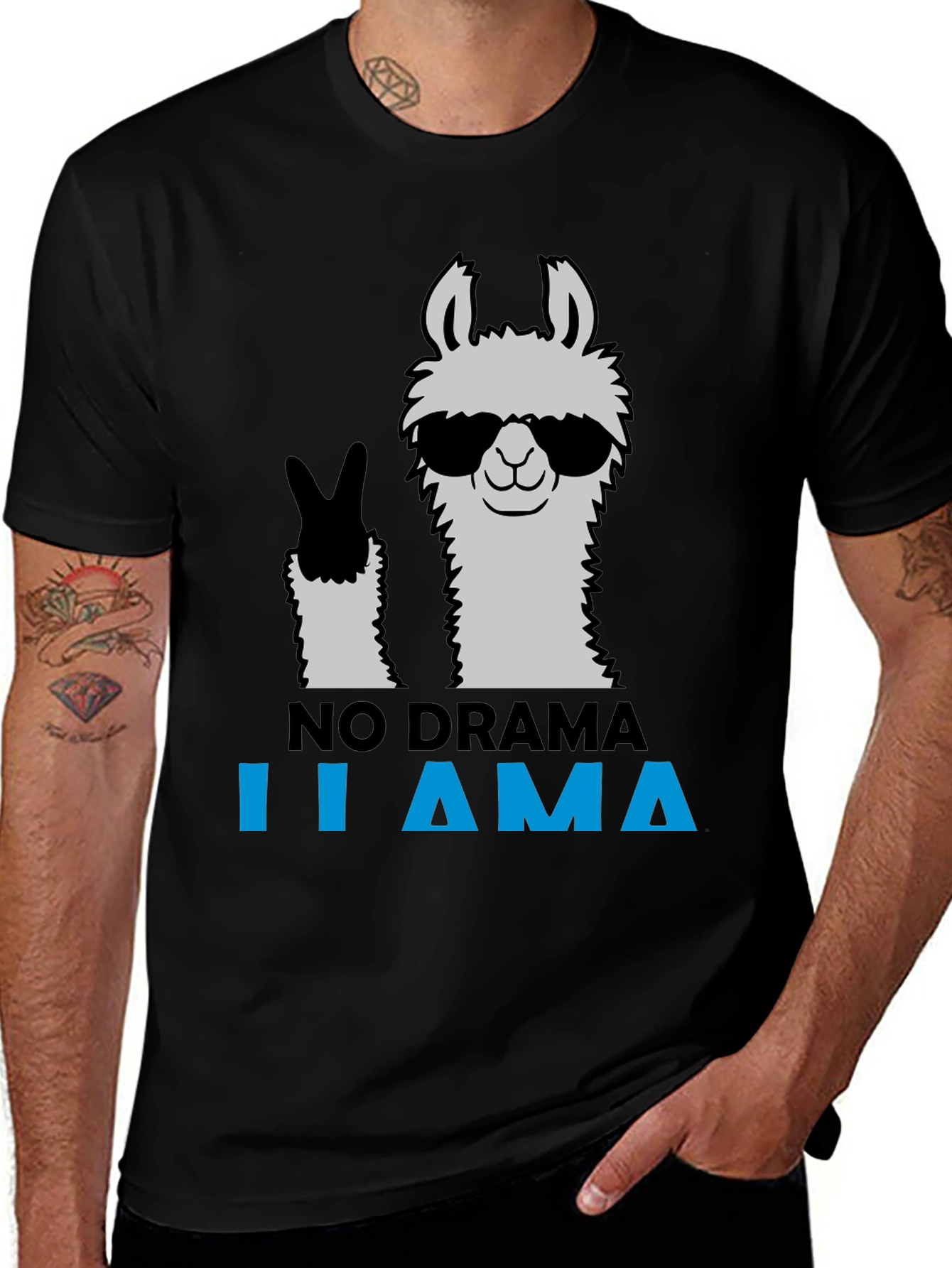 Variant 13 of No Drama Llama Graphic Tee - Cool & Casual