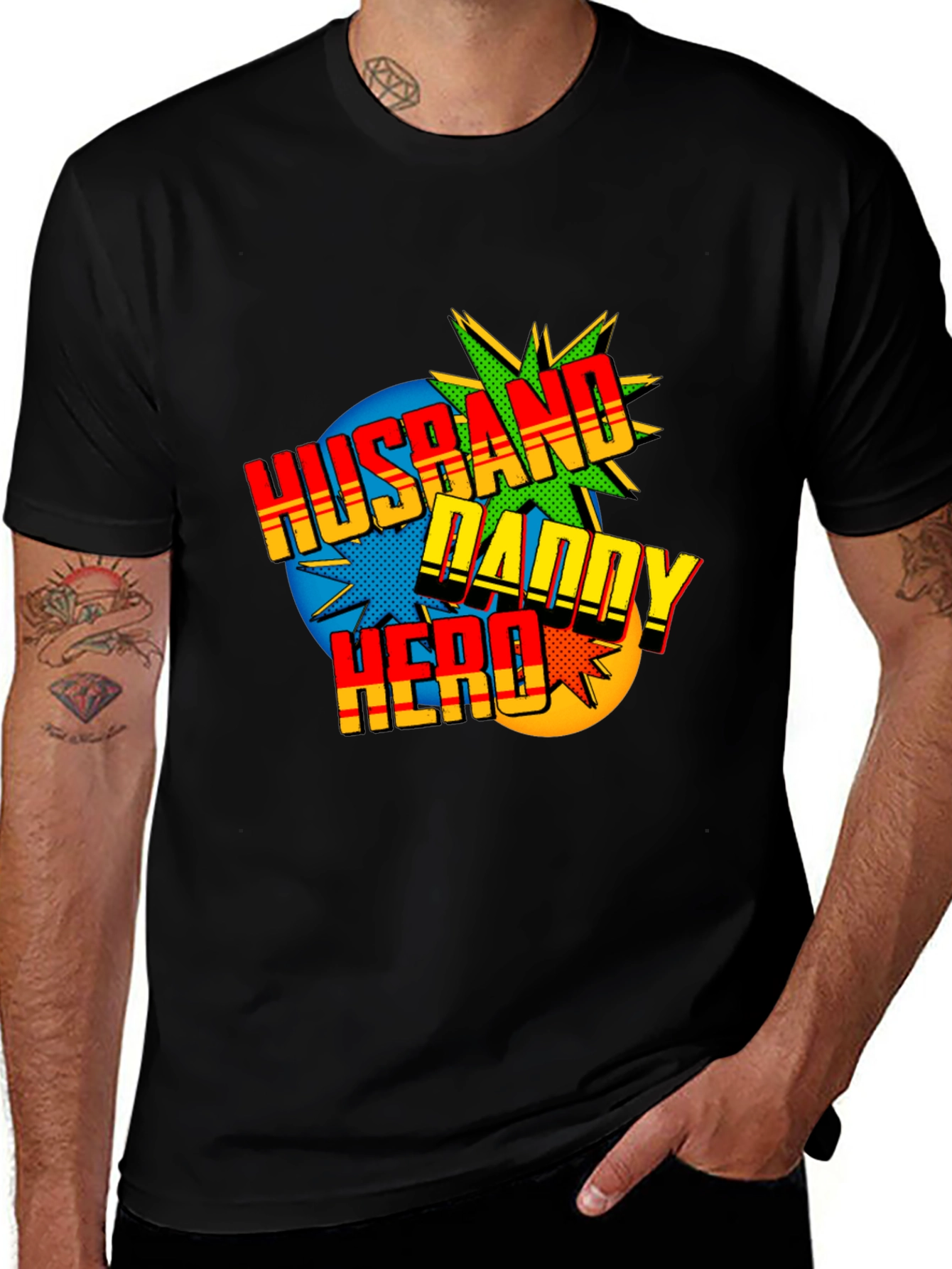 Husband Daddy Hero Graphic Tee