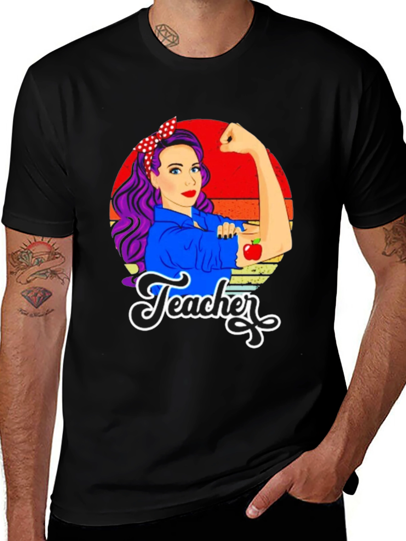 Retro Teacher T-Shirt - Empowered Women's Graphic Tee