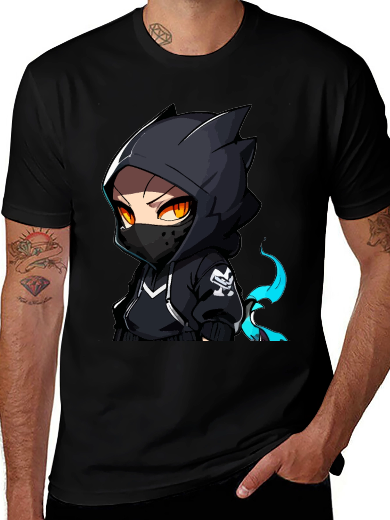 Anime Ninja Graphic T-Shirt