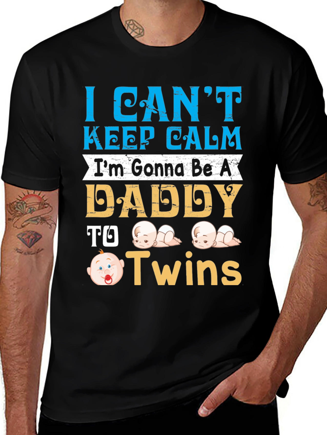 I Can't Keep Calm Daddy to Twins T-Shirt