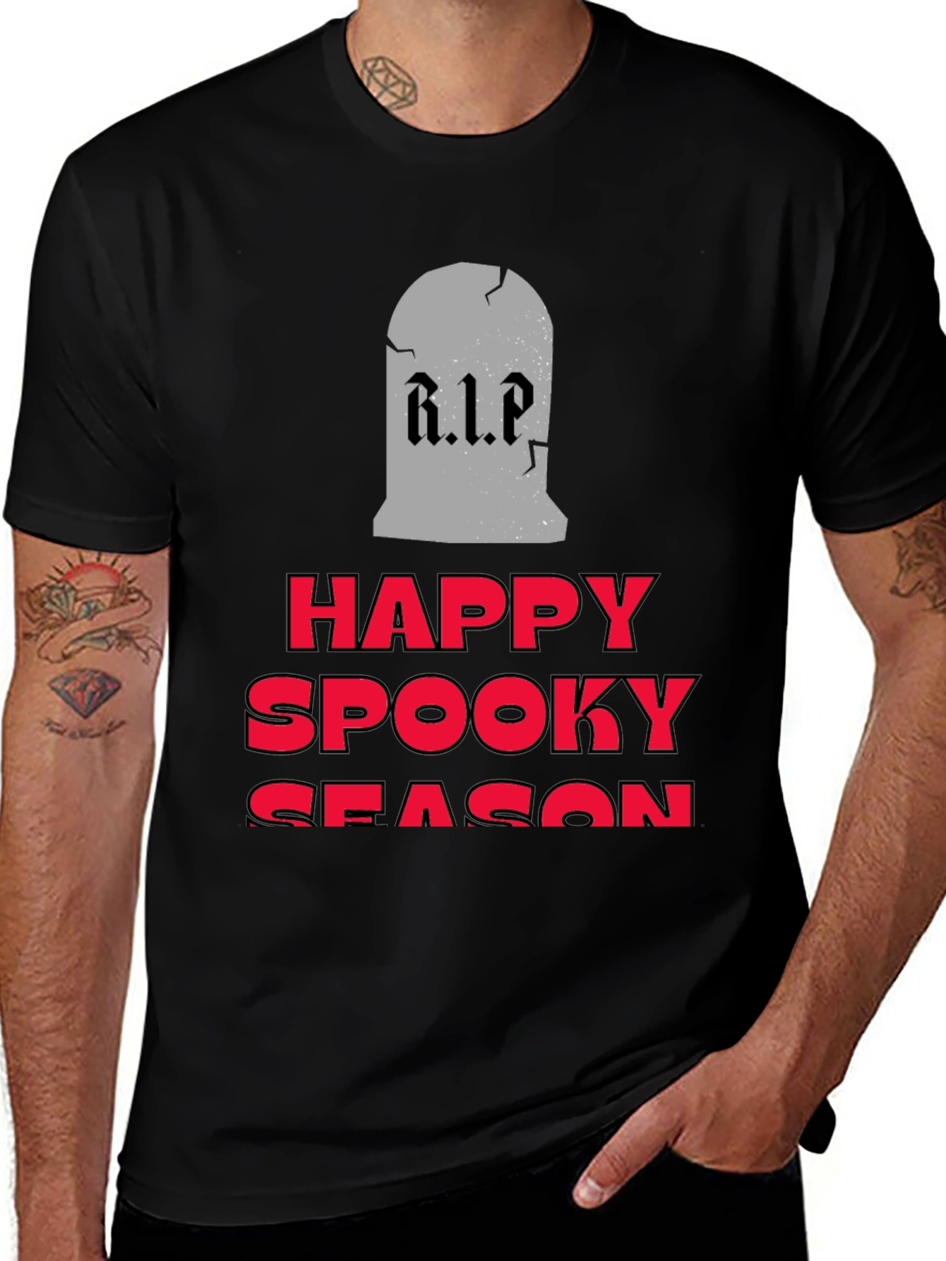 Happy Spooky Season Tombstone Graphic Tee