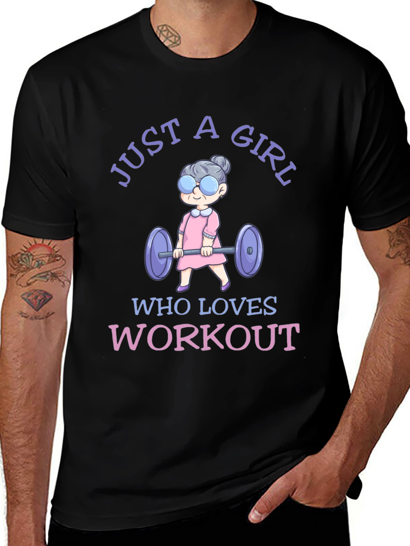 Variant 24 of Just A Girl Who Loves Workout T-Shirt