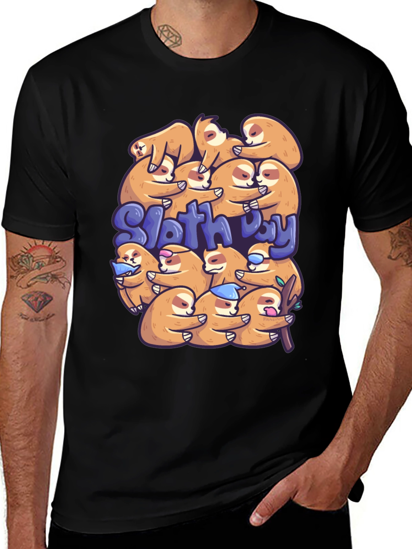 Variant 22 of Cute Sloth Day T-Shirt