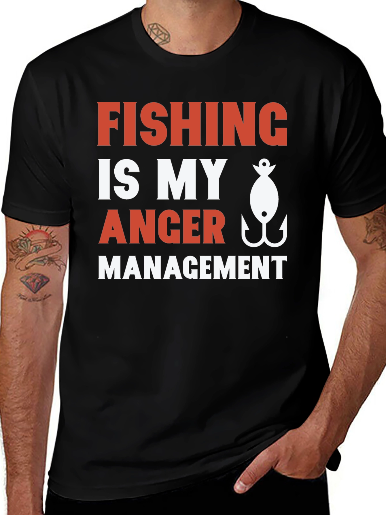 Variant 27 of Fishing Anger Management Graphic Tee
