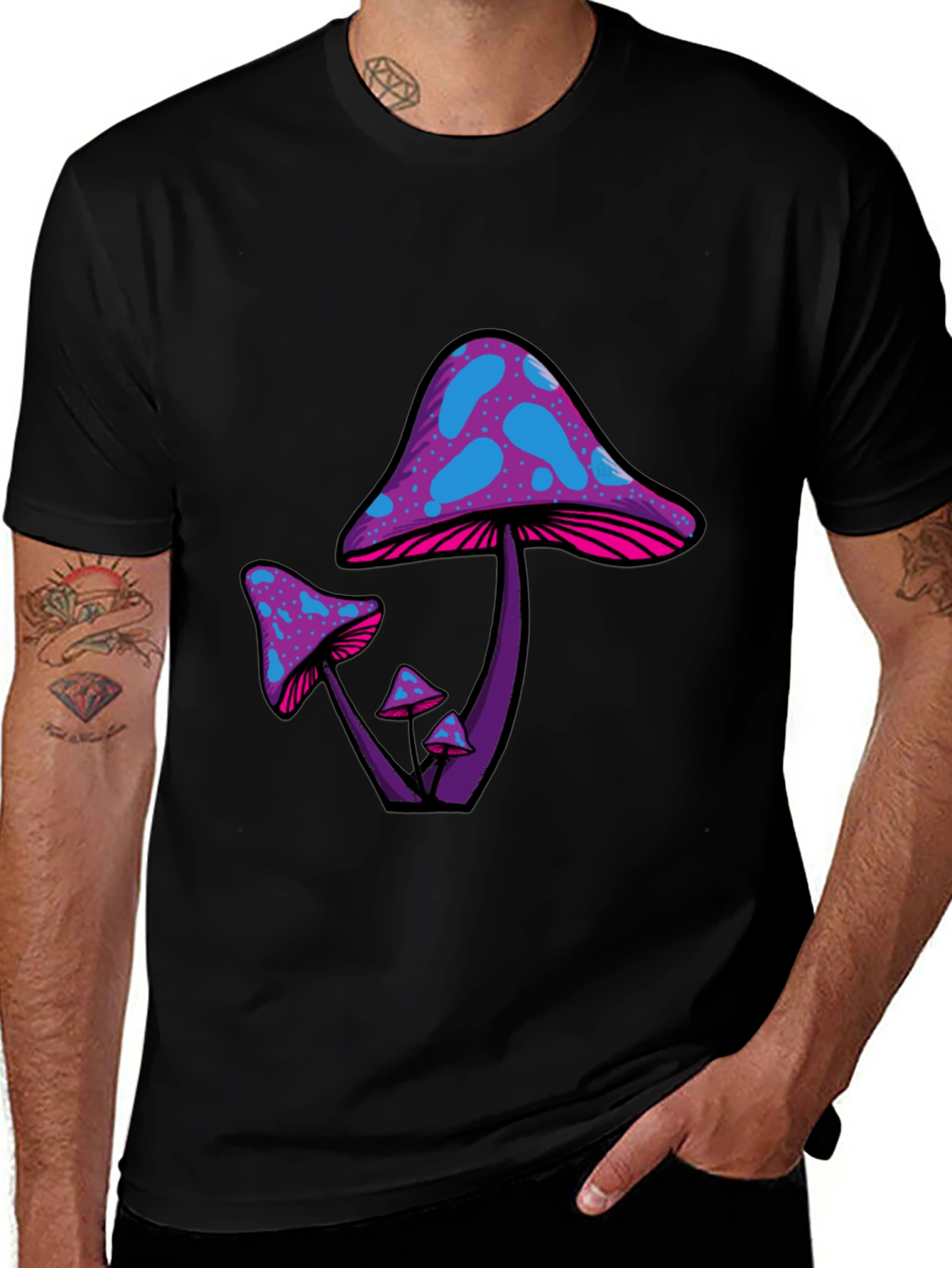 Variant 30 of Mushroom Graphic Tee - Psychedelic Style