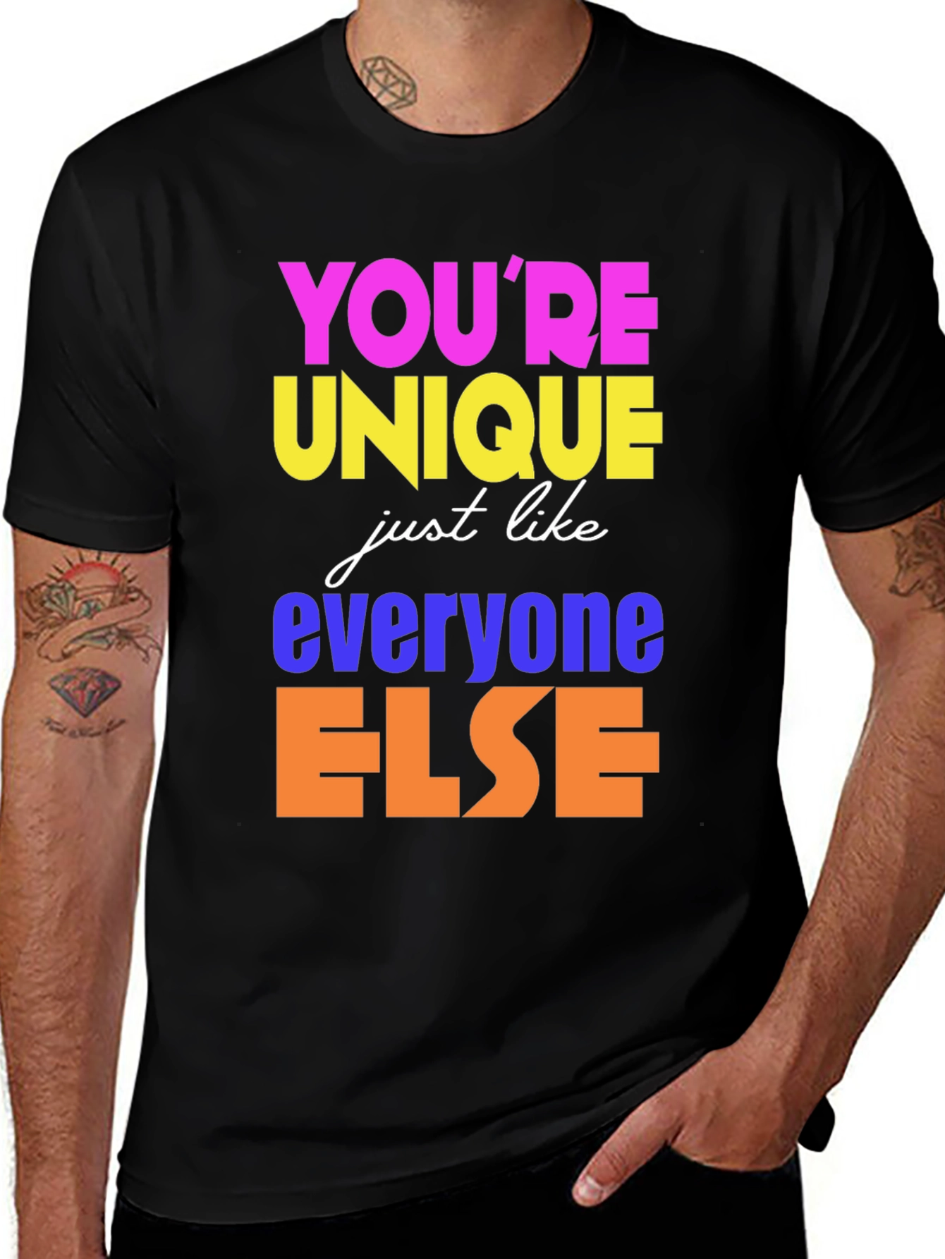 Variant 22 of Unique Like Everyone Else Black T-Shirt