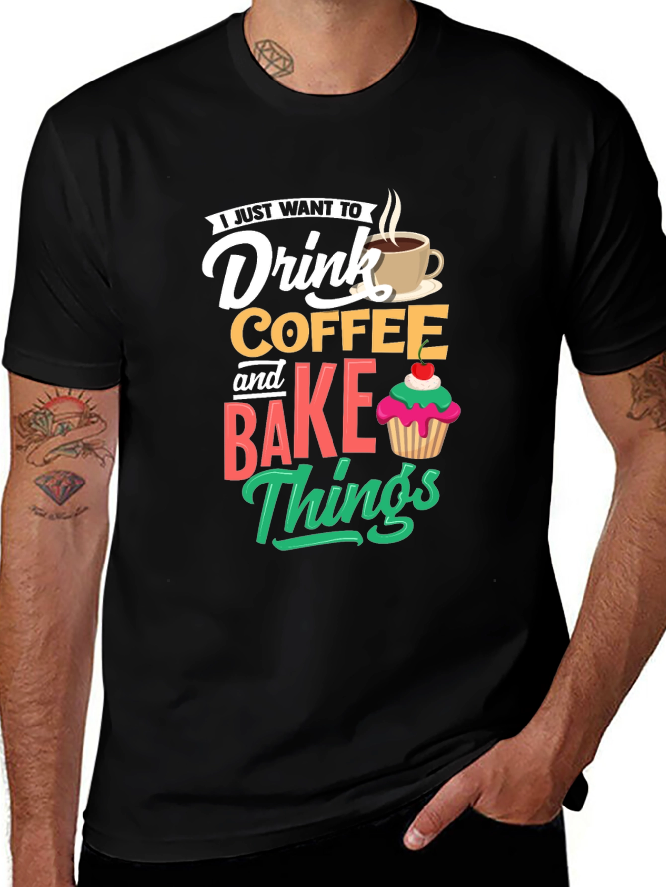 Variant 5 of Drink Coffee and Bake Things T-Shirt