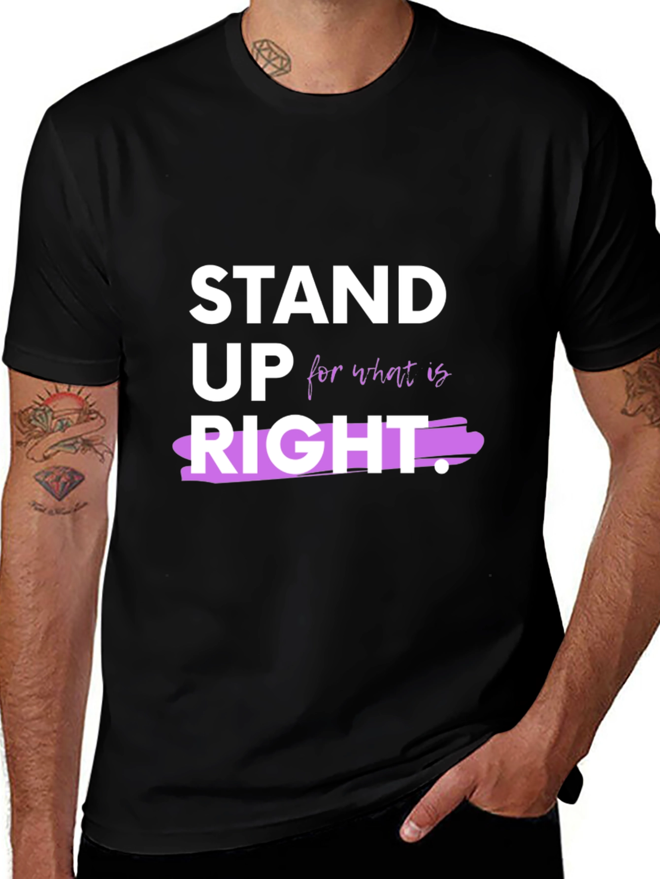 Variant 16 of Stand Up for What Is Right T-Shirt - Black