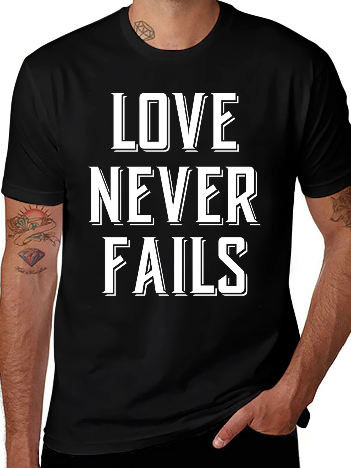 Variant 22 of Love Never Fails Graphic T-Shirt