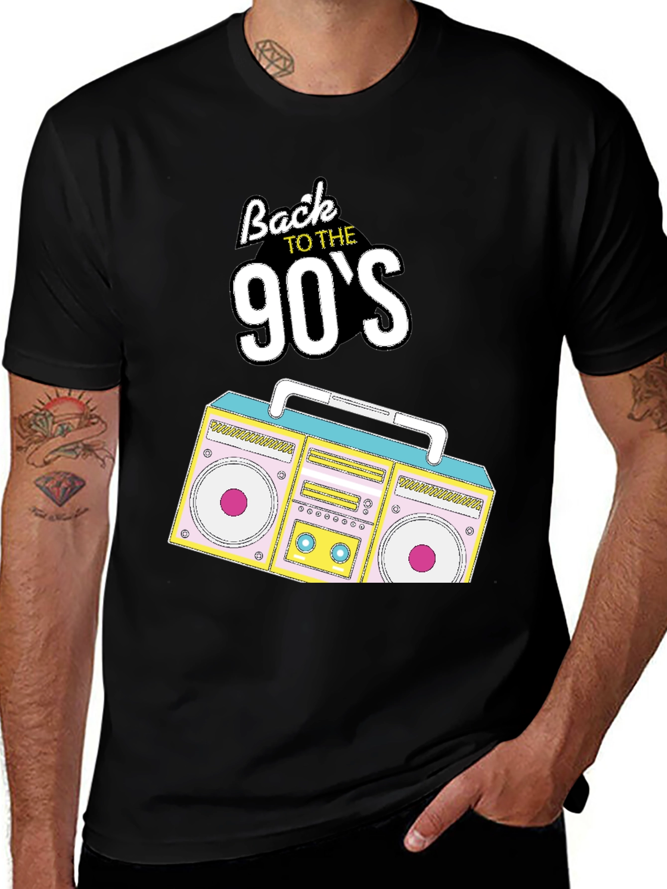 Variant 6 of Back to the 90's Boombox Graphic Tee
