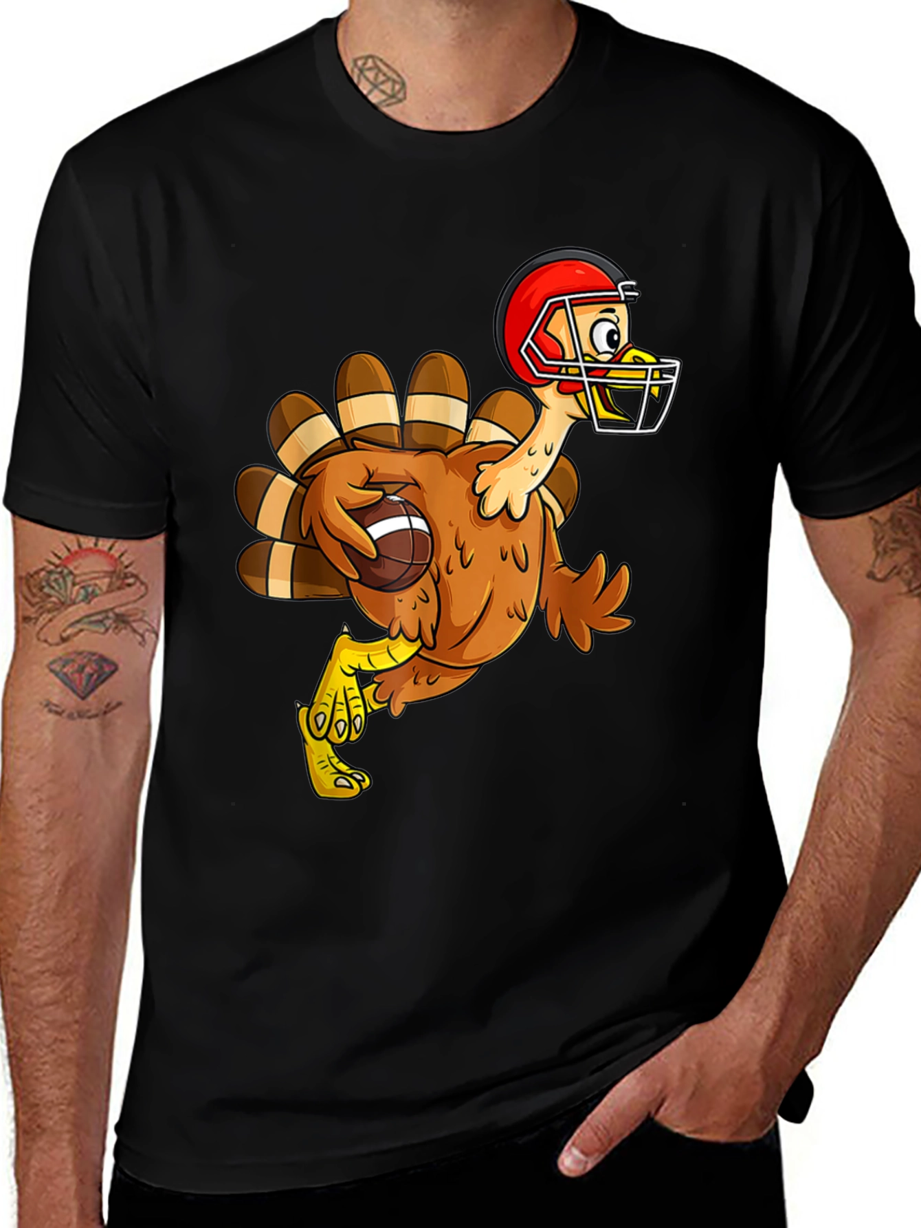 Black Turkey Football T-Shirt main image