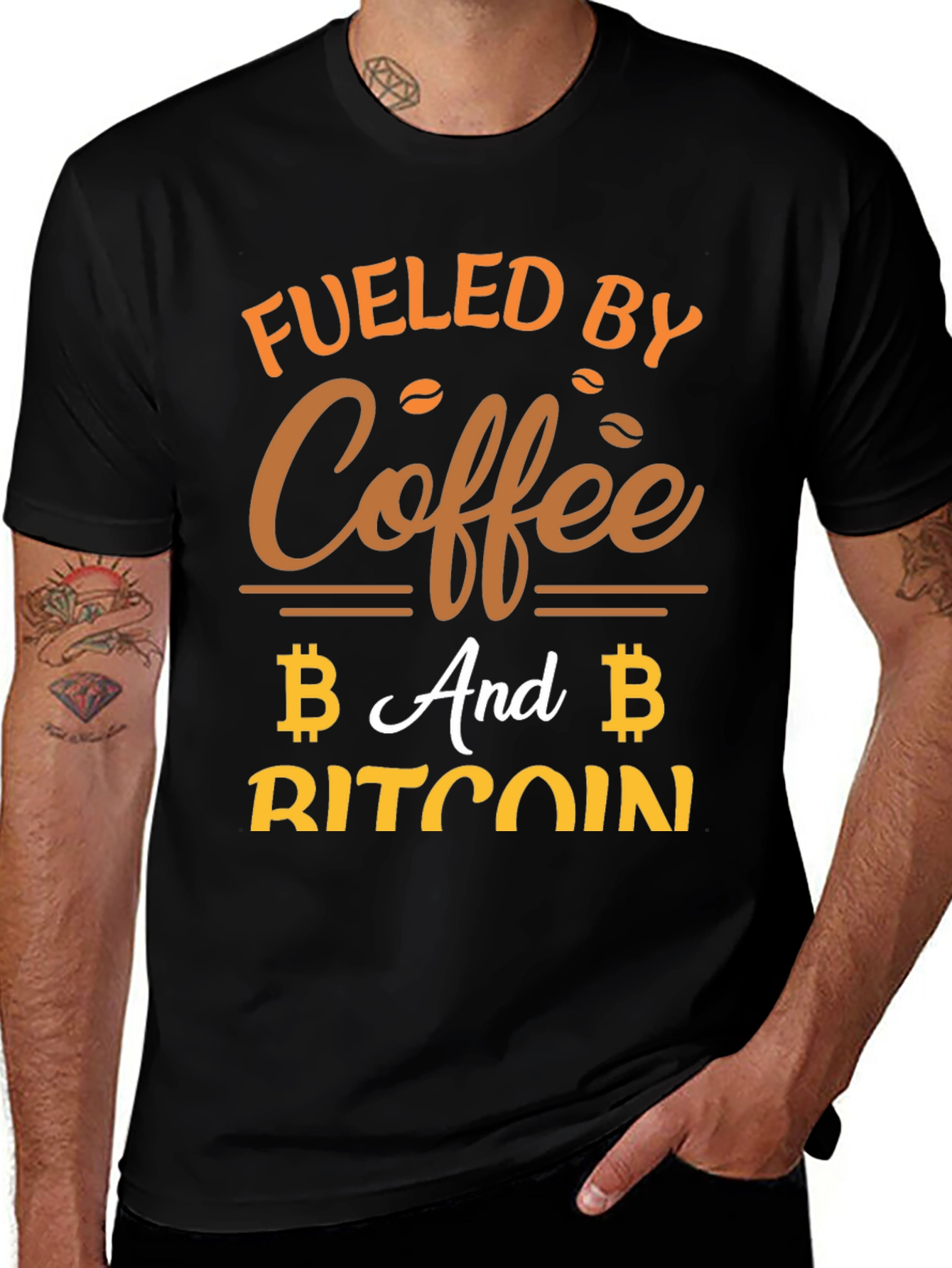 Fueled By Coffee and Bitcoin T-Shirt Crypto Tee