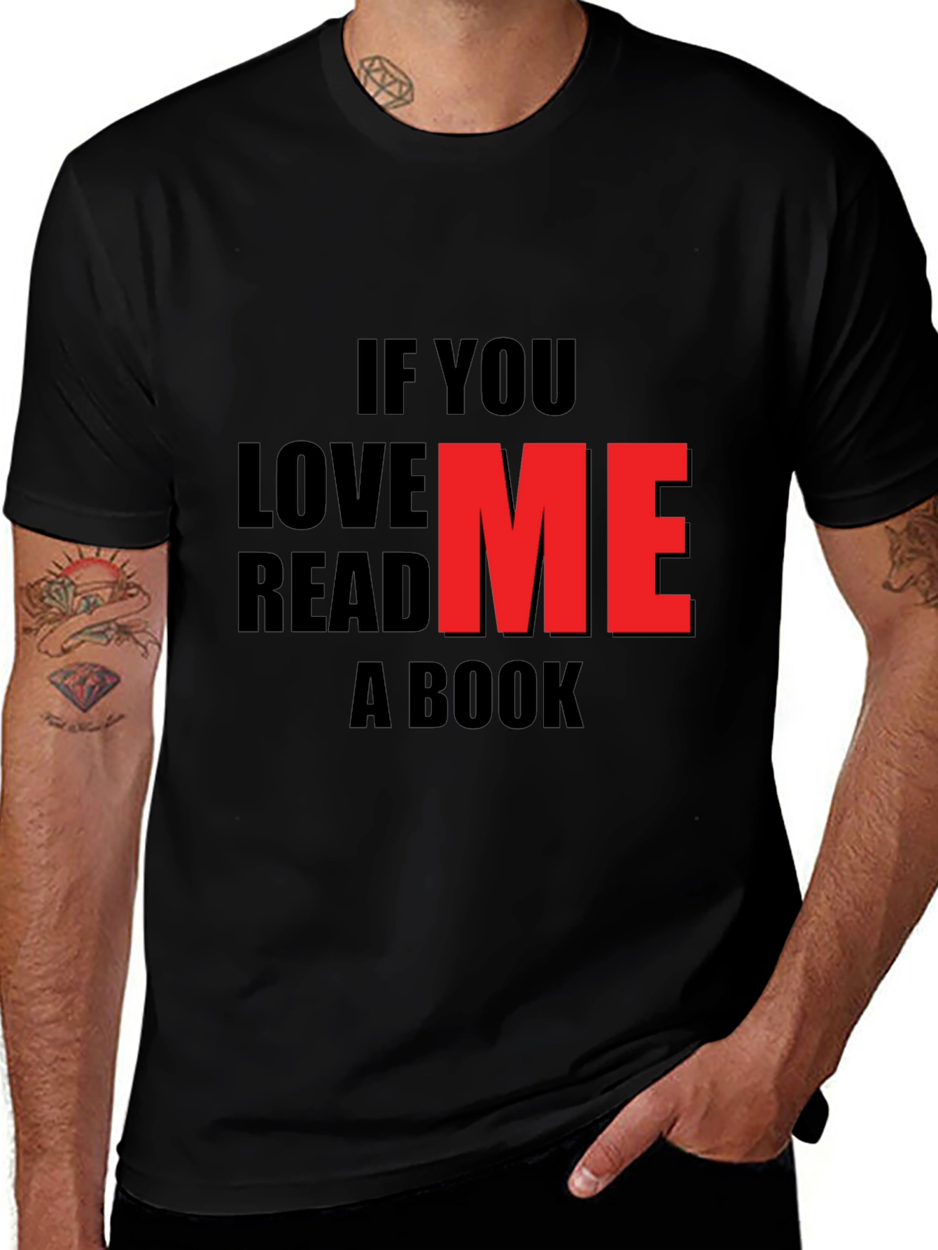 If You Love Me Read A Book Black T-Shirt