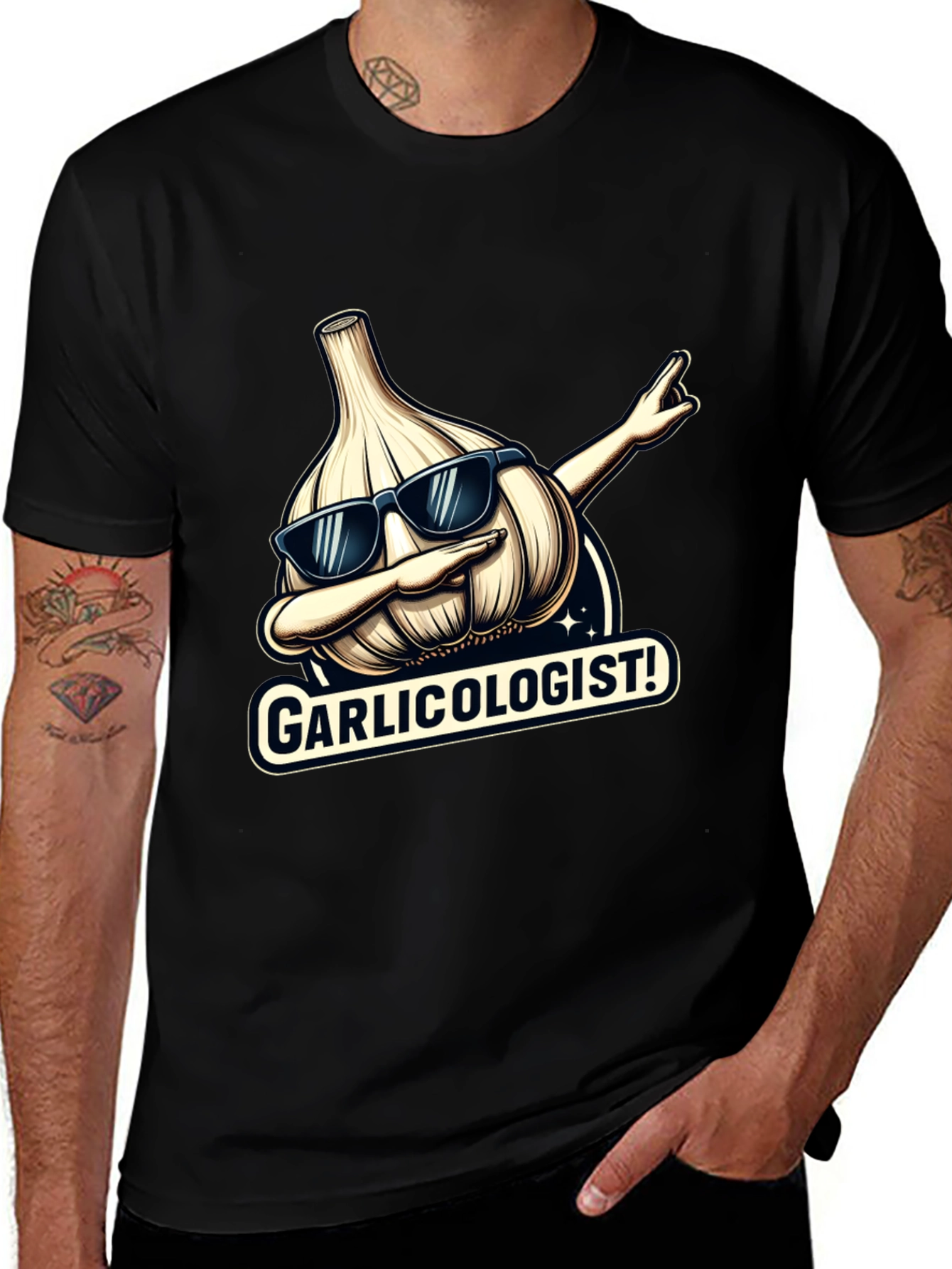 Variant 29 of Garlicologist Dab Black T-Shirt