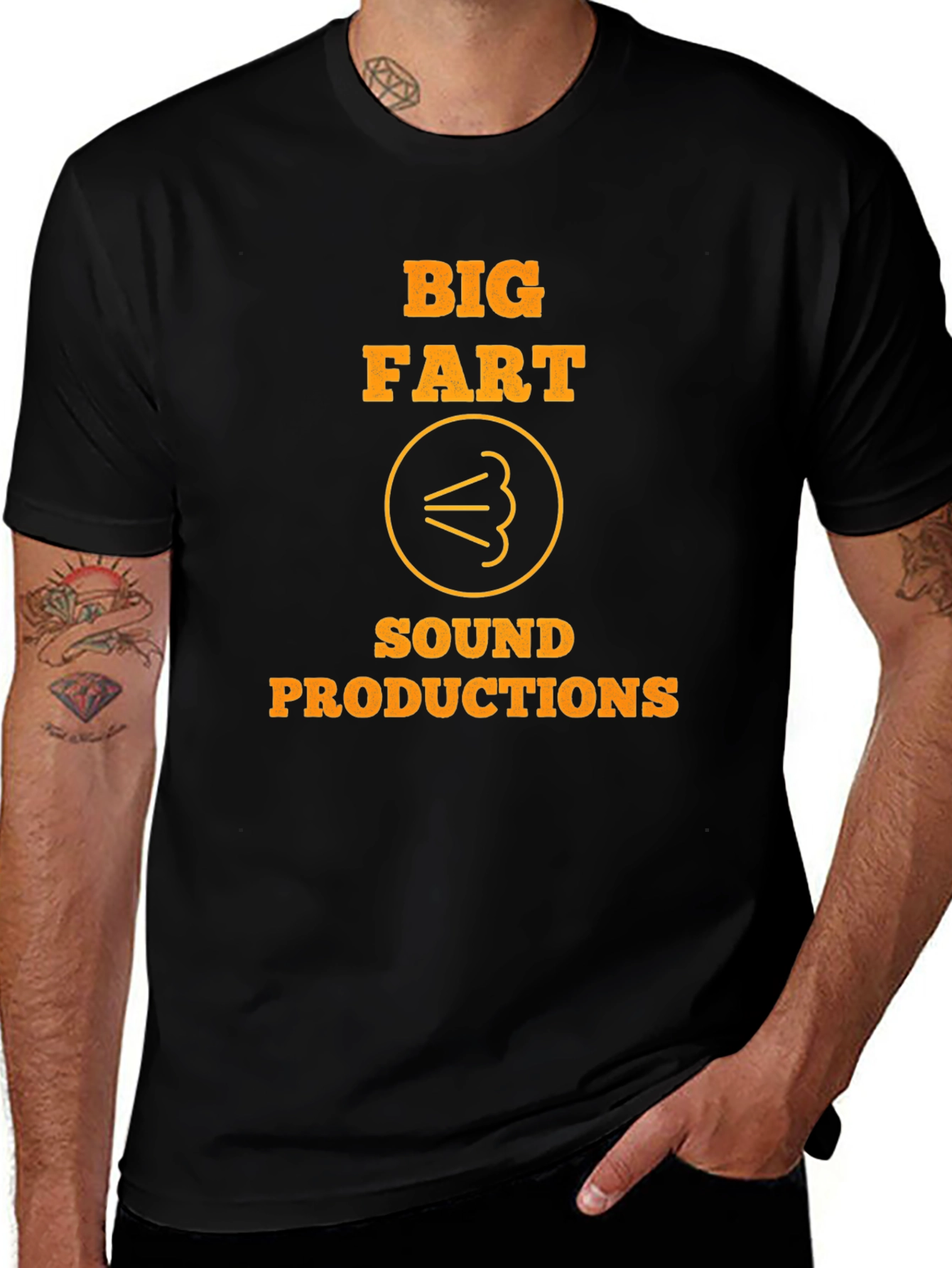 Variant 6 of Big Fart Sound Productions T-Shirt - Black Cotton Tee