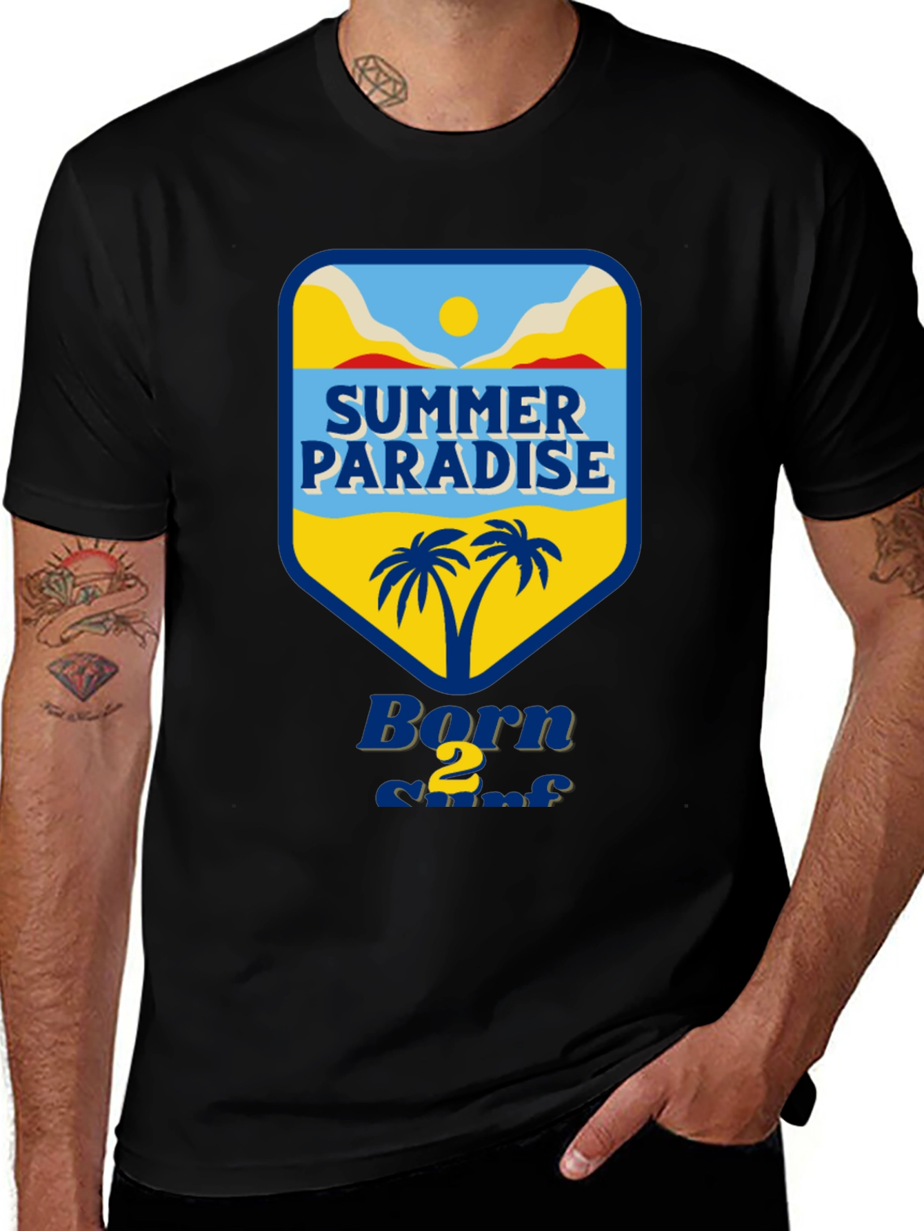 Variant 13 of Summer Paradise T-Shirt - Born to Surf