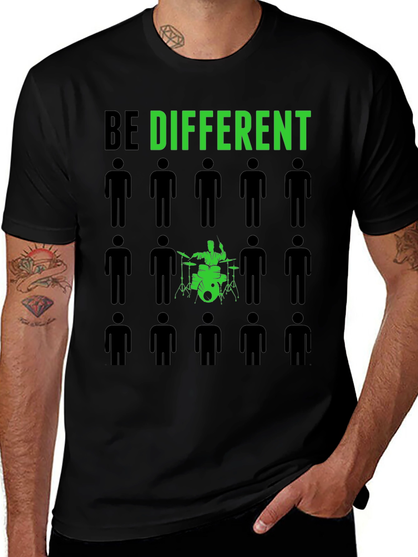 Be Different T-Shirt - Drummer Design