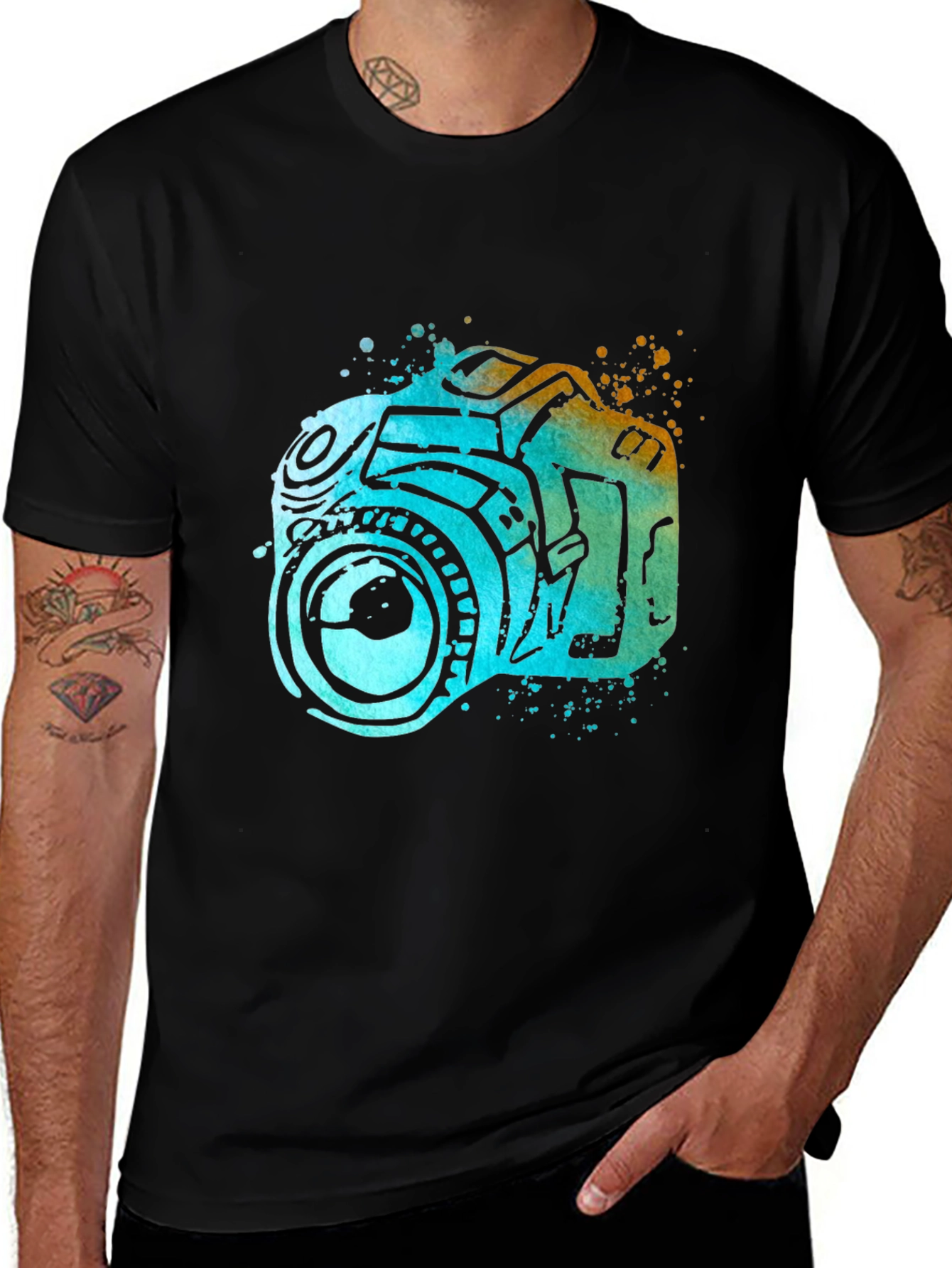 Variant 14 of Camera Watercolor Graphic T-Shirt