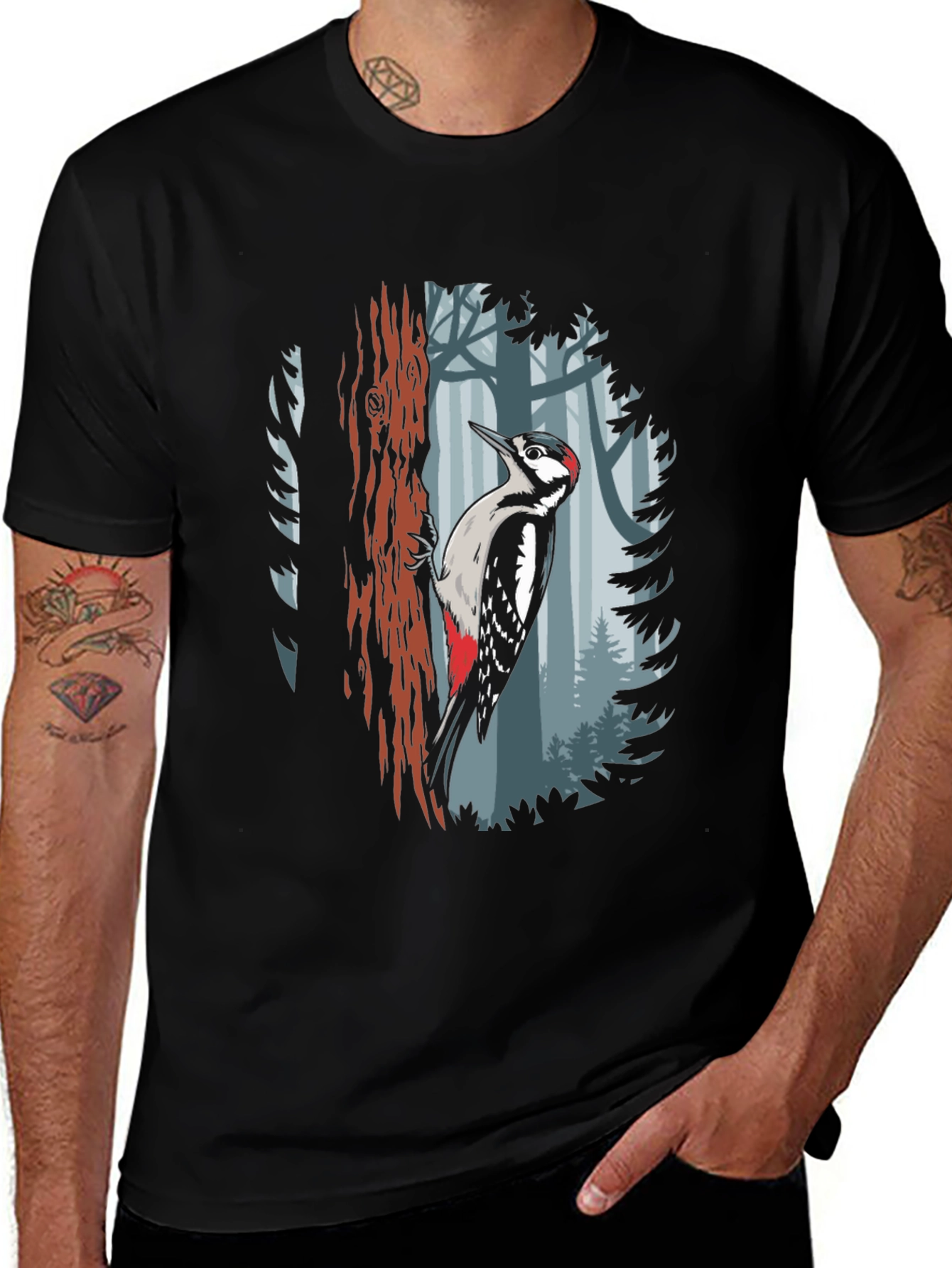 Variant 11 of Woodpecker Forest Tee