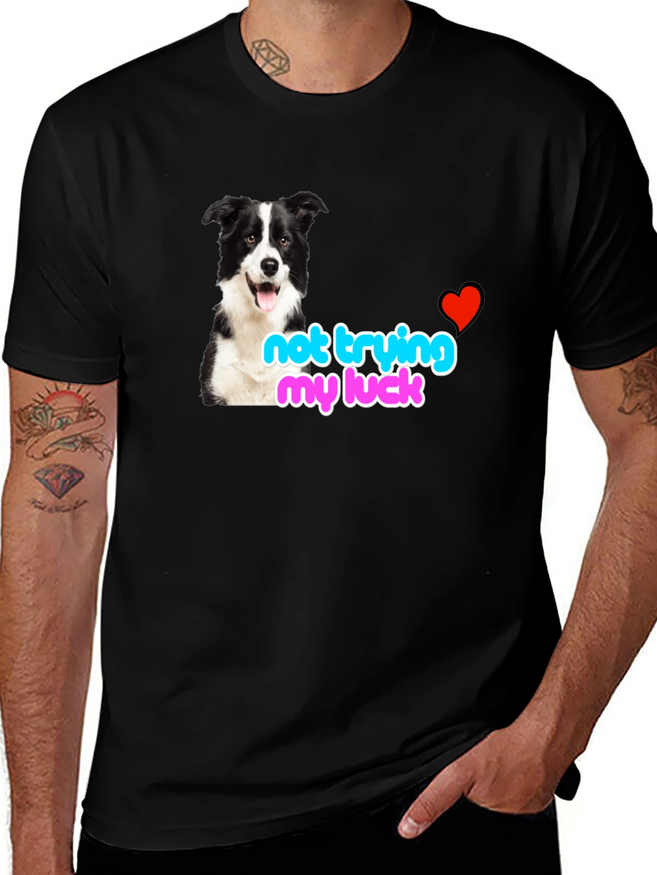 Variant 12 of Funny Dog Lover Tee - Not Trying My Luck