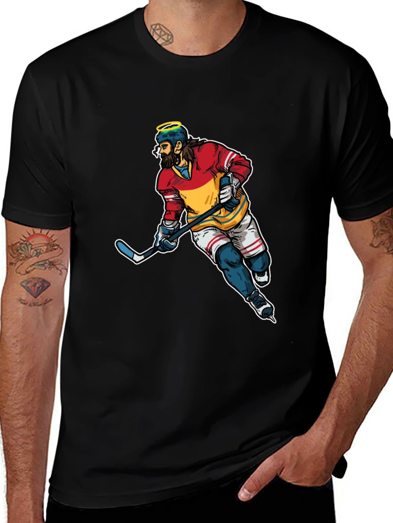 Variant 20 of Hockey Jesus Graphic T-Shirt