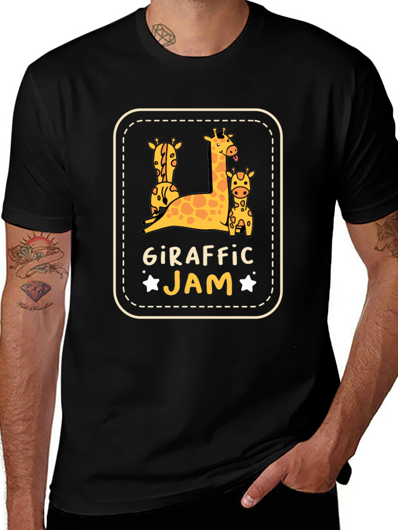 Variant 4 of Giraffe Jam T-Shirt: Funny Animal Graphic Tee