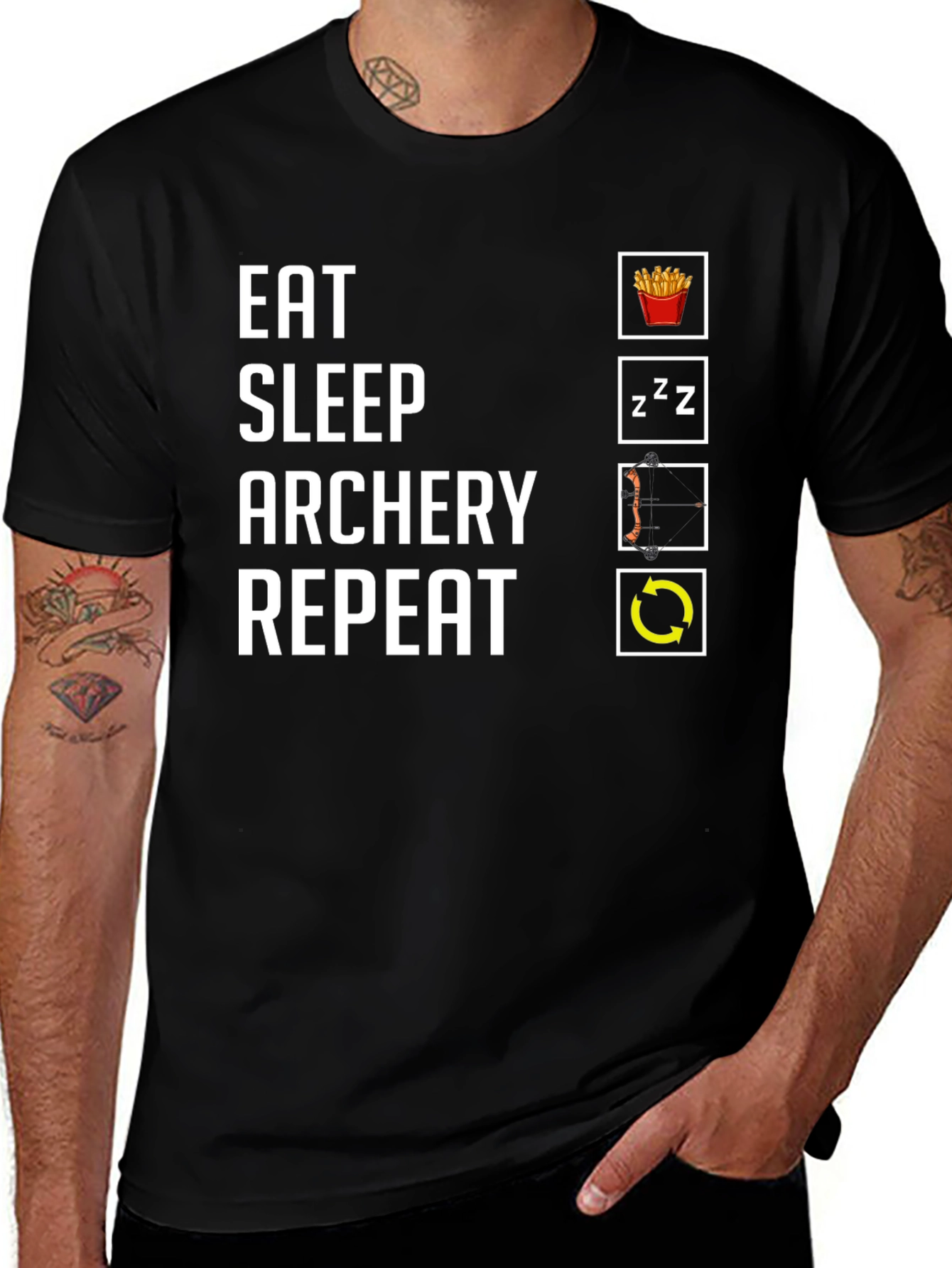 Variant 20 of Eat Sleep Archery Repeat T-Shirt