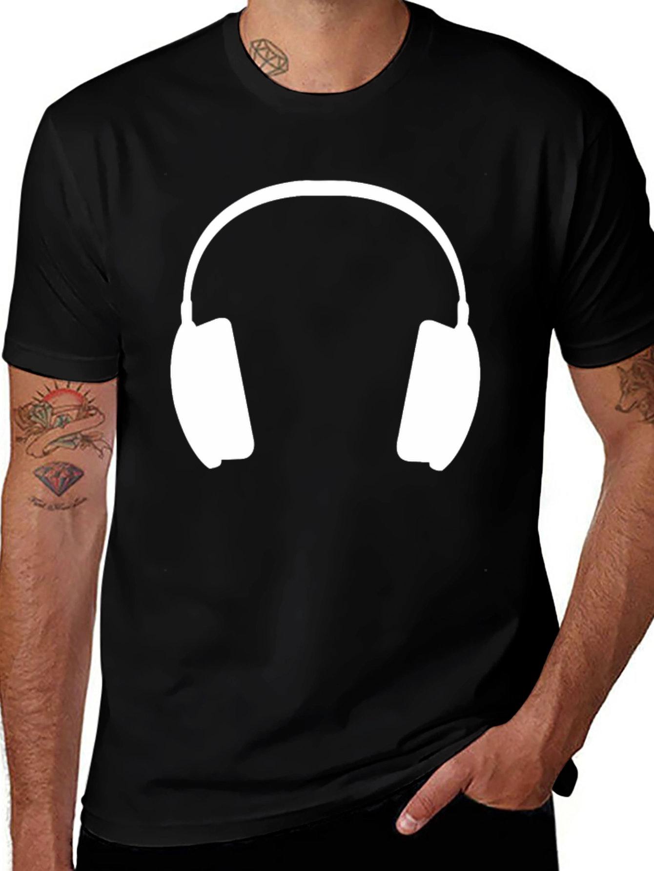 Variant 5 of Headphones Graphic T-Shirt - Music Lover Tee