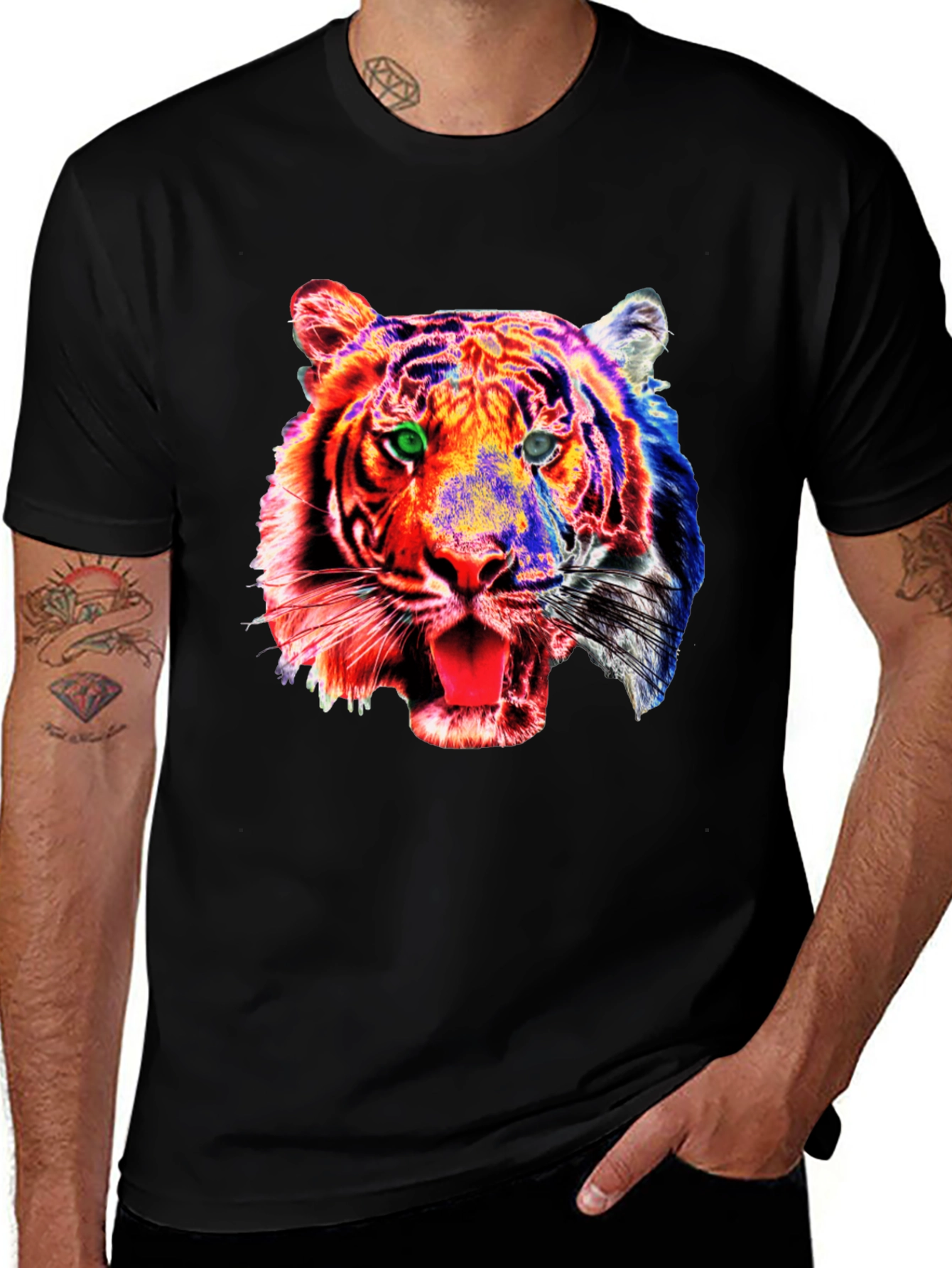 Variant 15 of Bold Tiger Graphic Tee - Modern Style