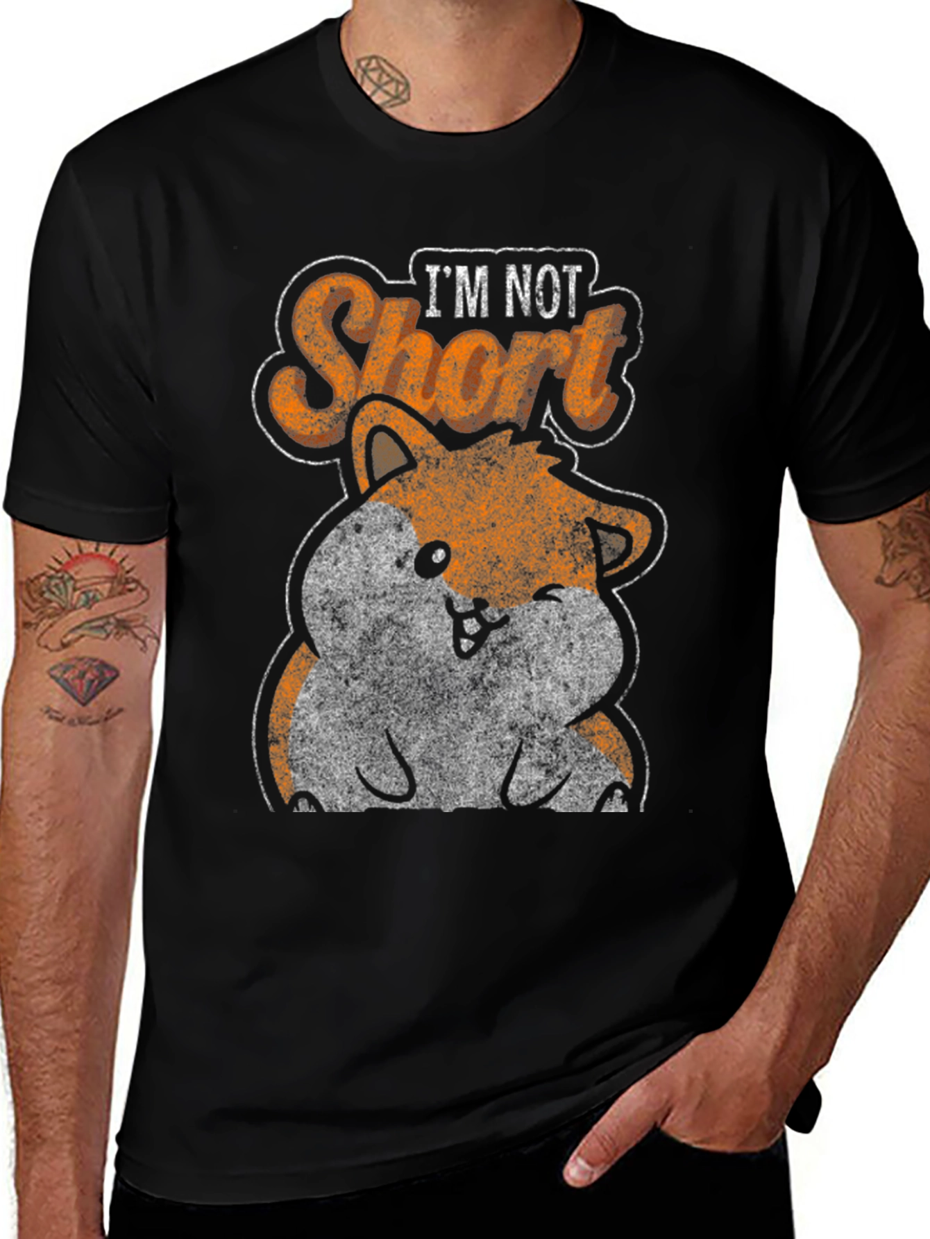 Variant 19 of I'm Not Short Hamster Graphic Tee