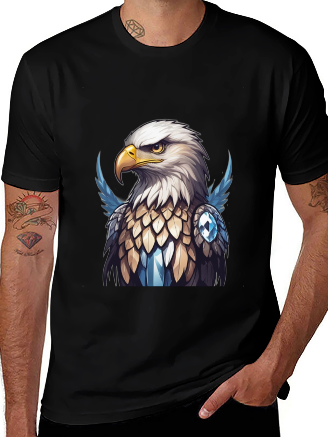 Variant 4 of Eagle Graphic Black T-Shirt