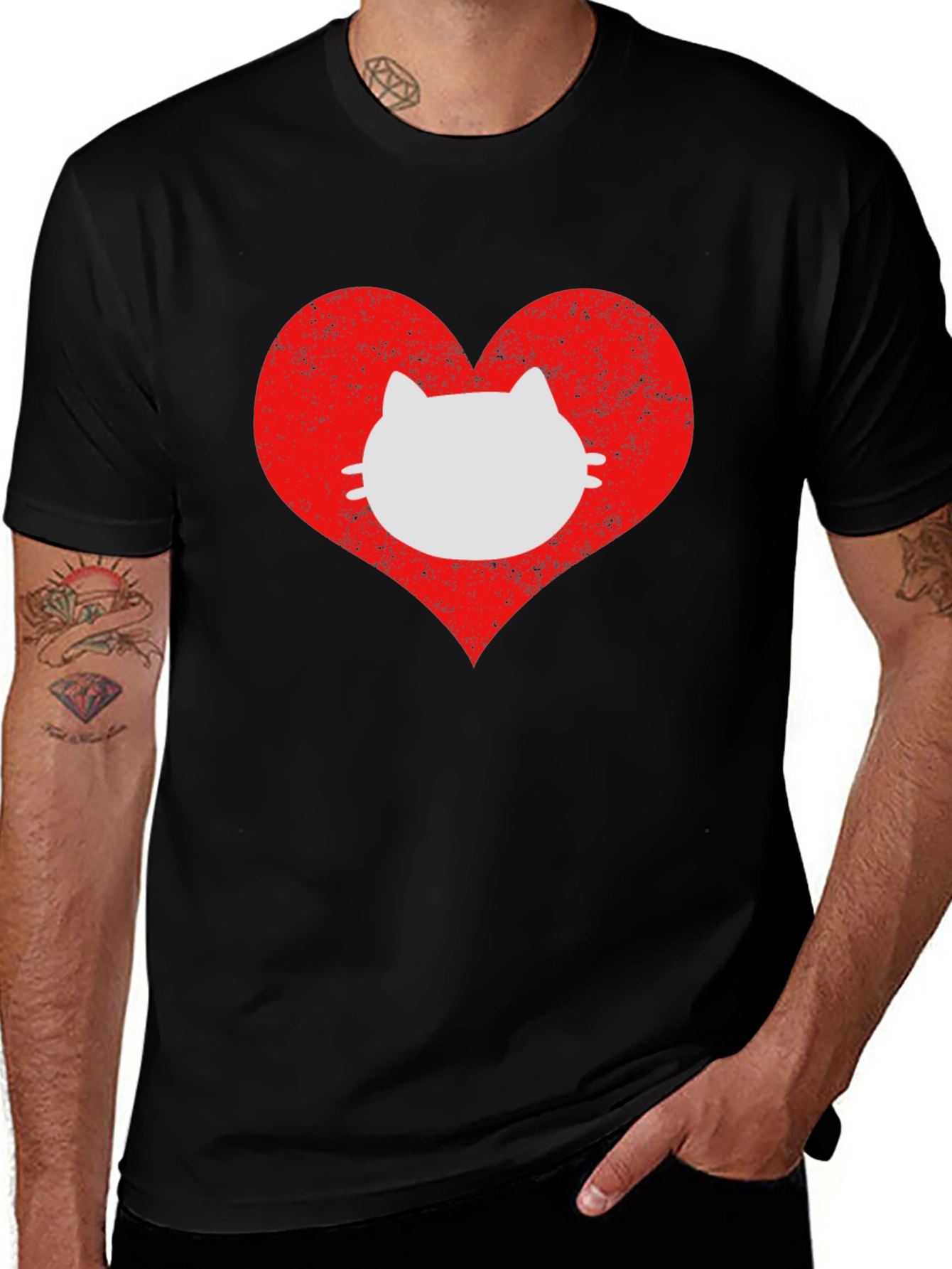 Variant 24 of Cat Heart Graphic T-Shirt