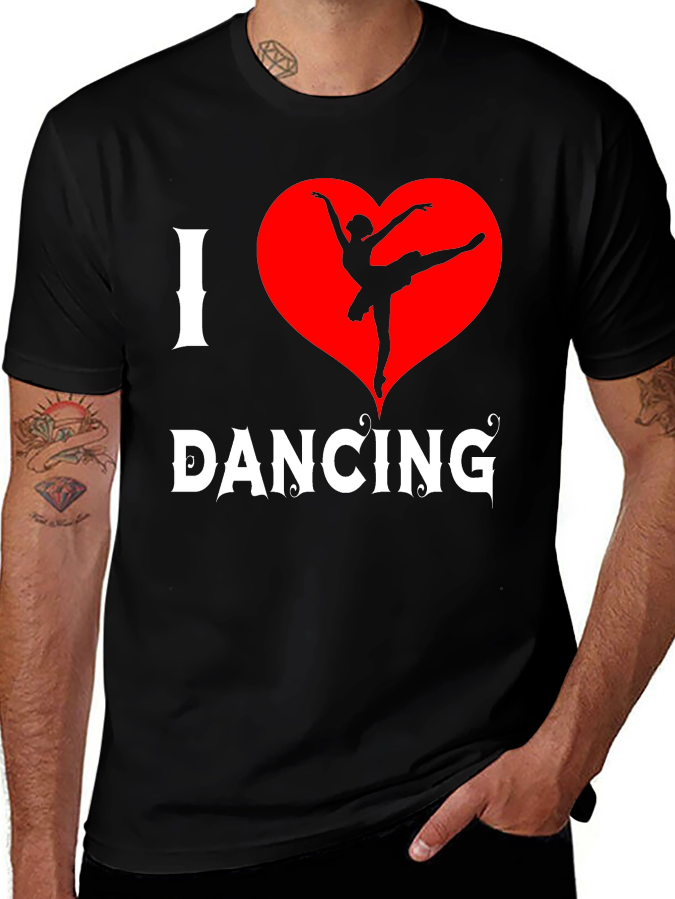 I Heart Dancing T-Shirt - Ballet Dancer Design