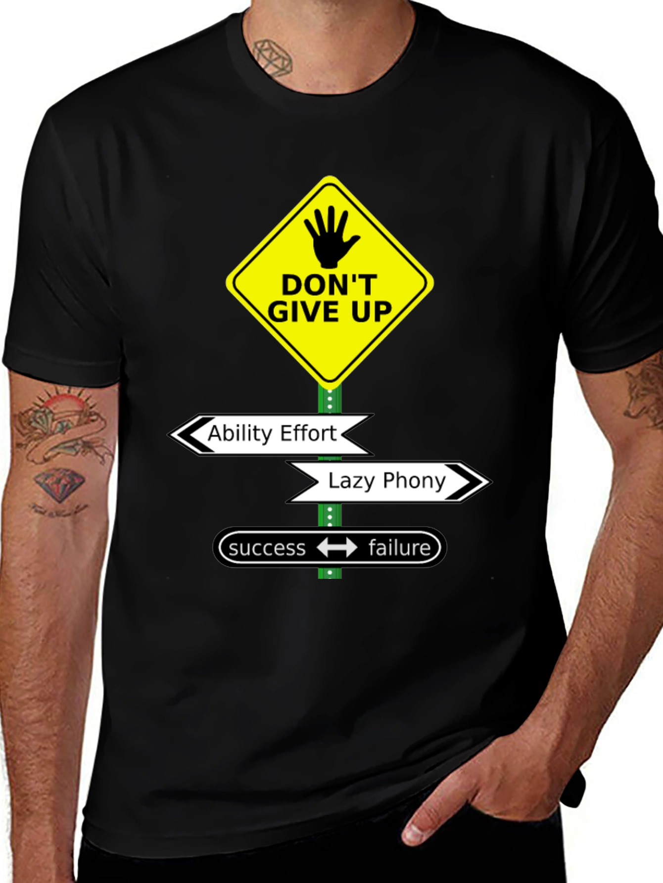 Variant 14 of Don't Give Up Graphic T-Shirt - Motivational Apparel