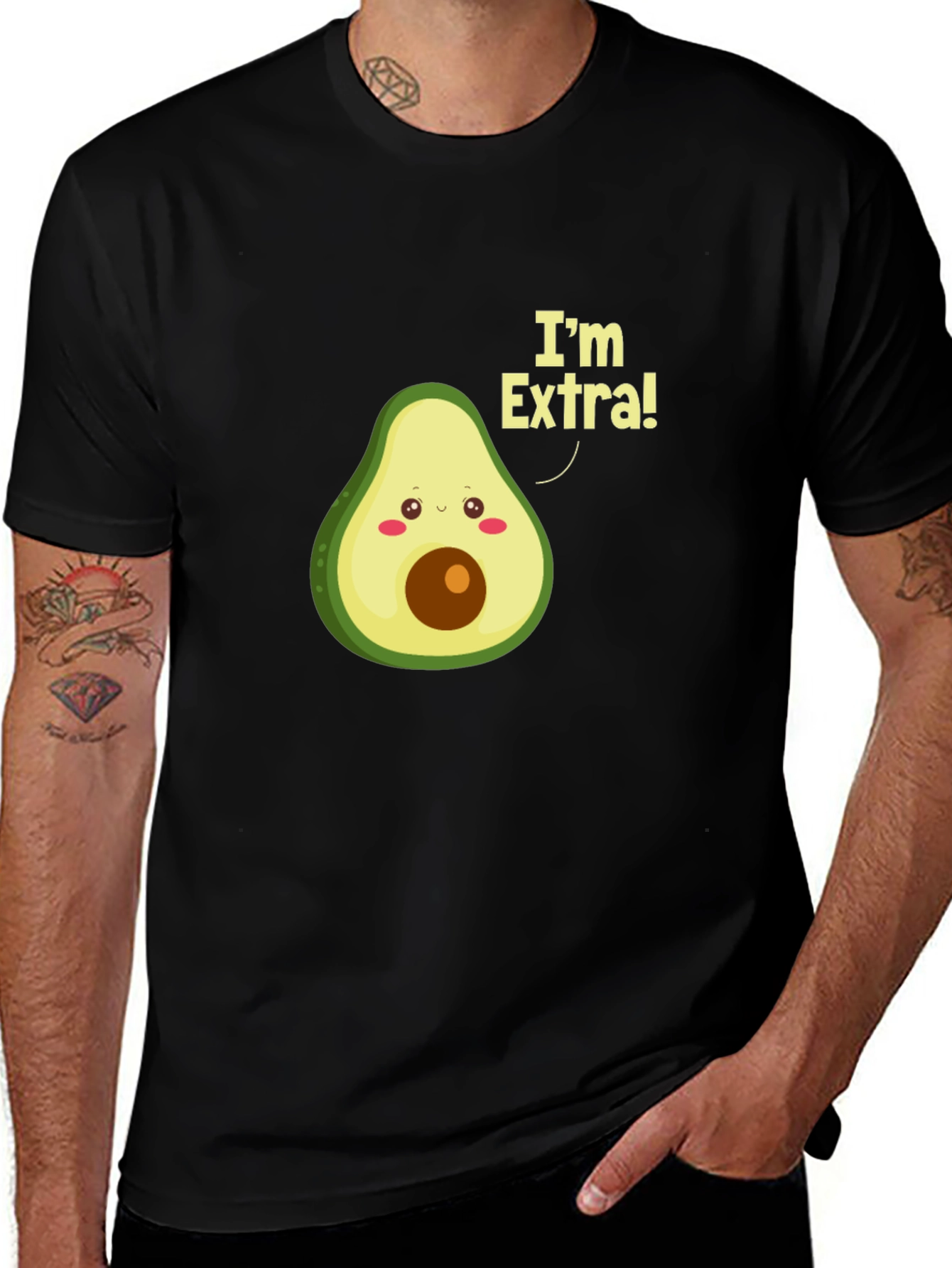 Variant 4 of I'm Extra! Avocado Graphic T-Shirt