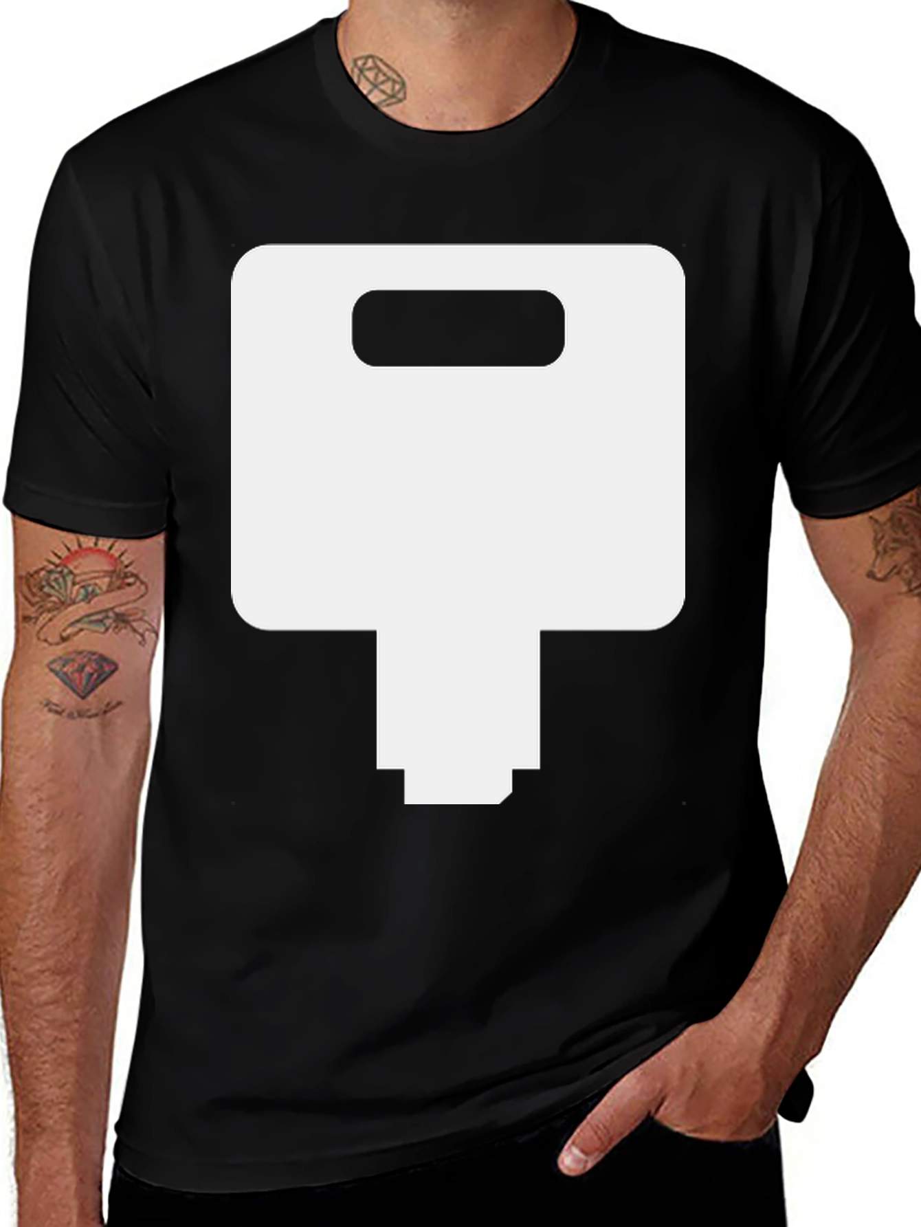 Variant 12 of Key Graphic Black T-Shirt - Unlock Your Style