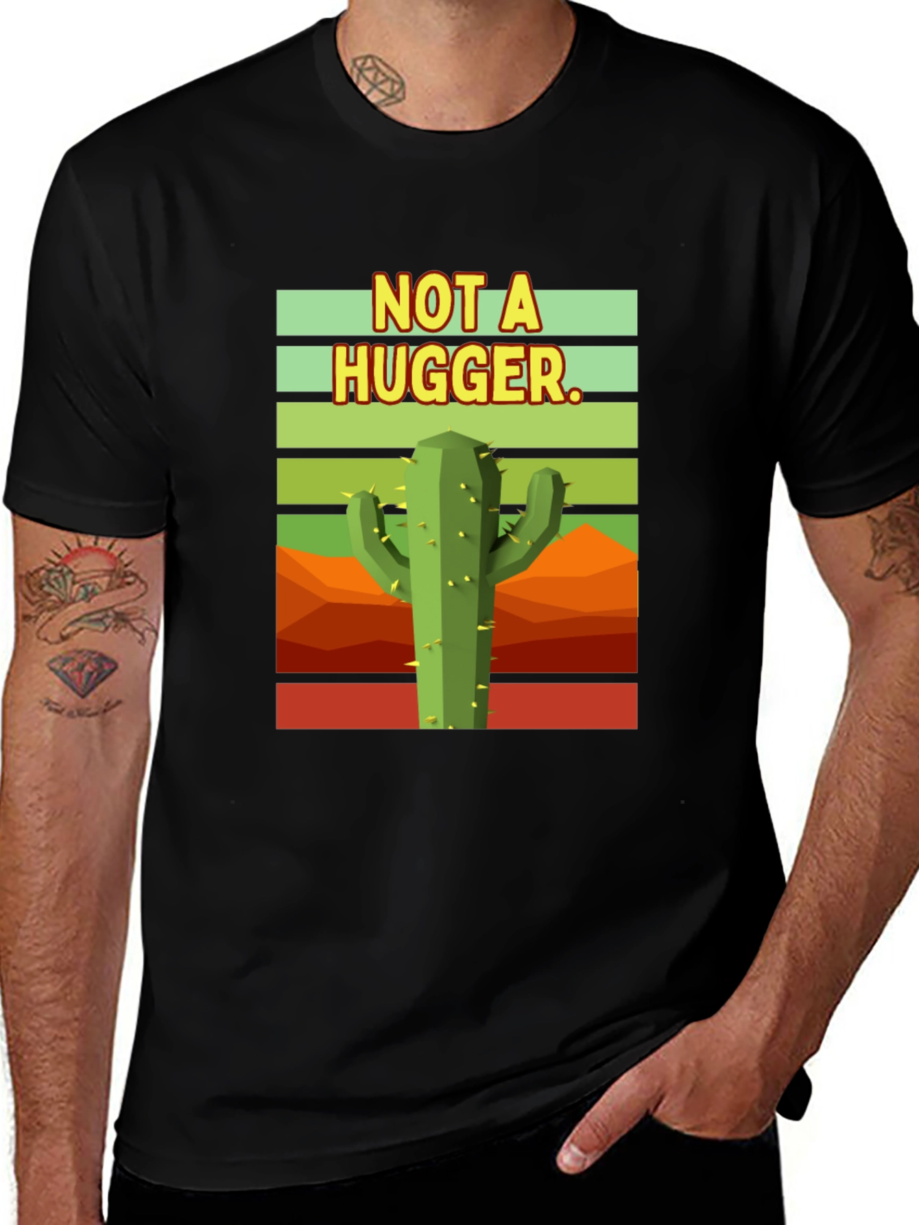 Variant 20 of Not a Hugger Cactus Graphic T-Shirt