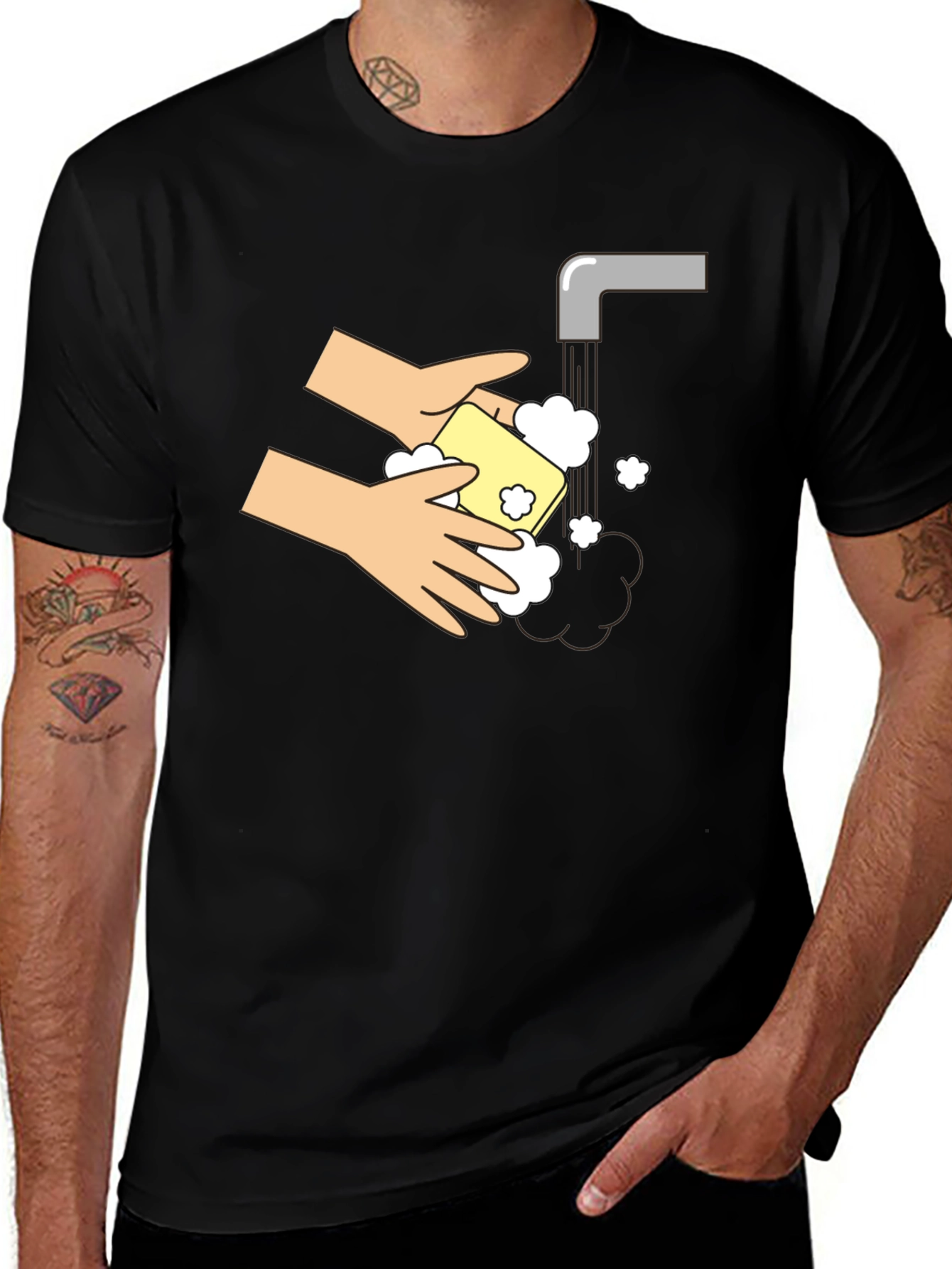 Variant 20 of Wash Your Hands Graphic T-Shirt