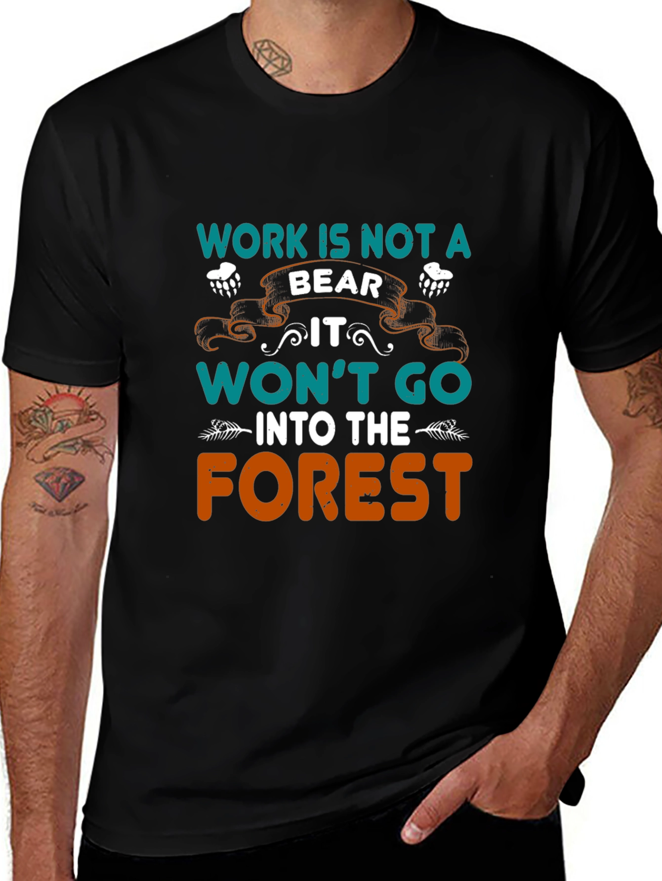 Variant 30 of Work is Not a Bear Men's T-Shirt