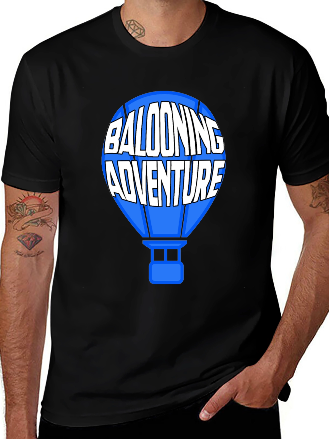 Variant 26 of Ballooning Adventure T-Shirt - Black