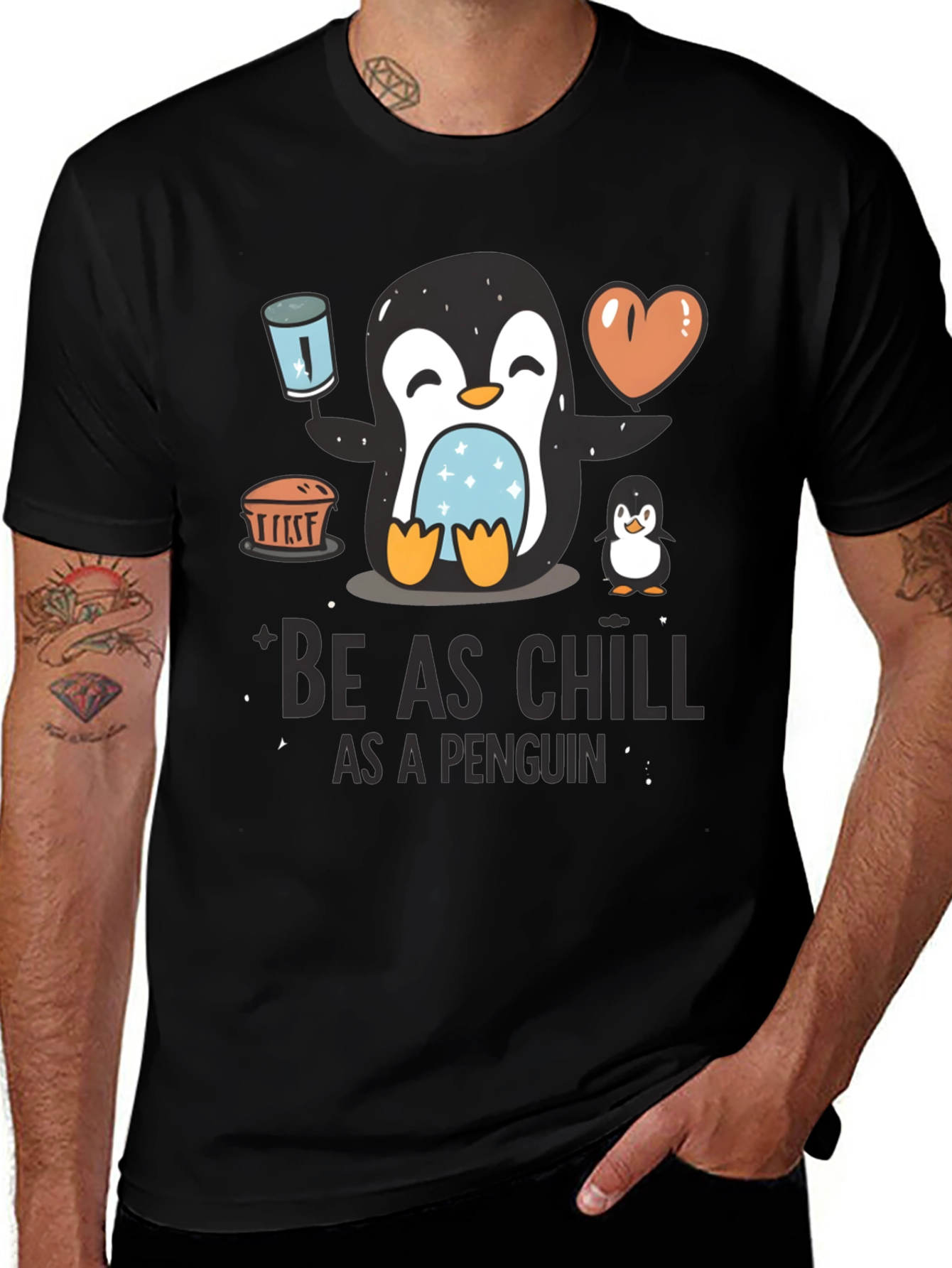 Variant 10 of Chill Penguin Graphic T-Shirt