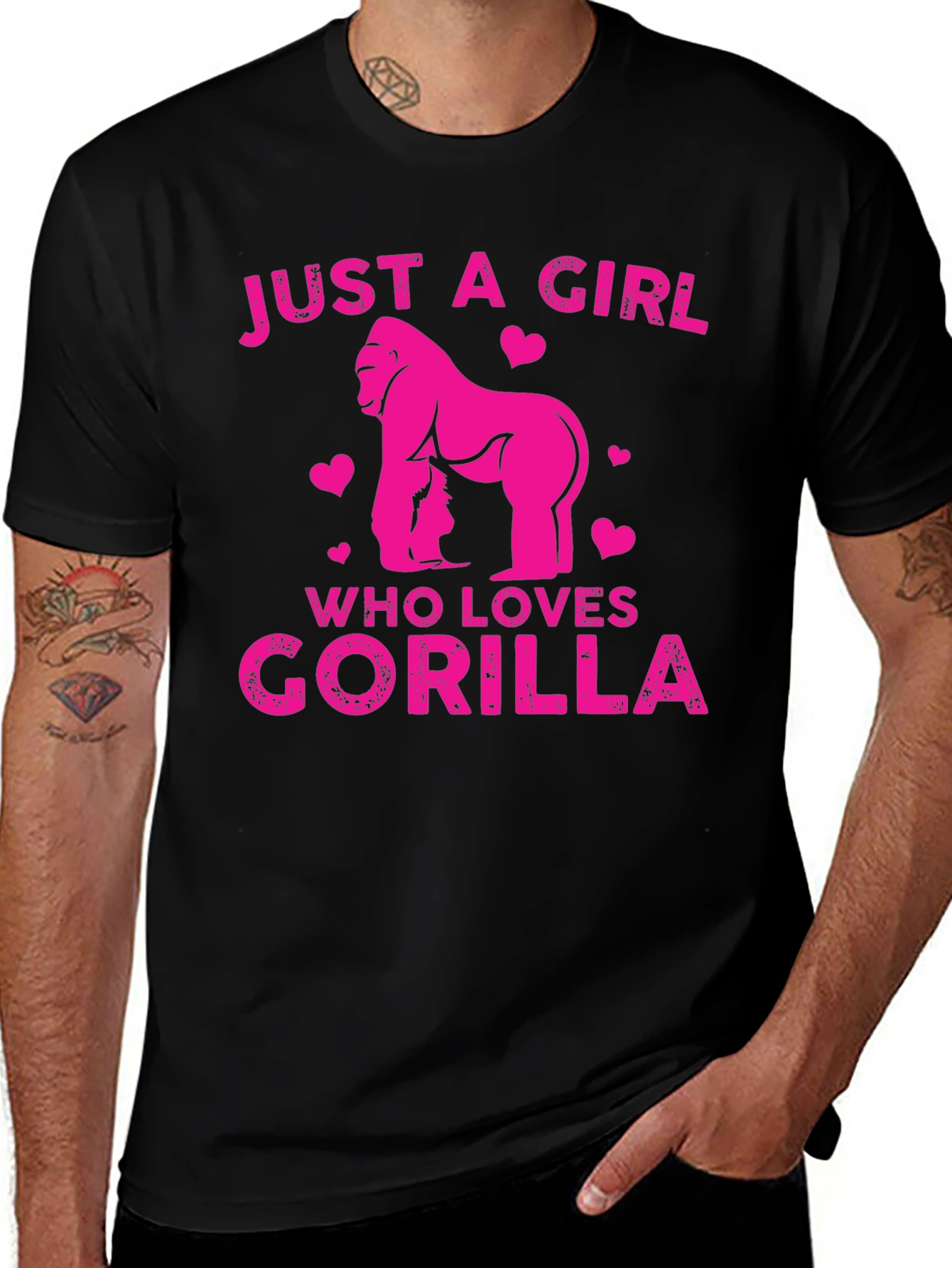 Variant 12 of Just a Girl Who Loves Gorillas T-Shirt