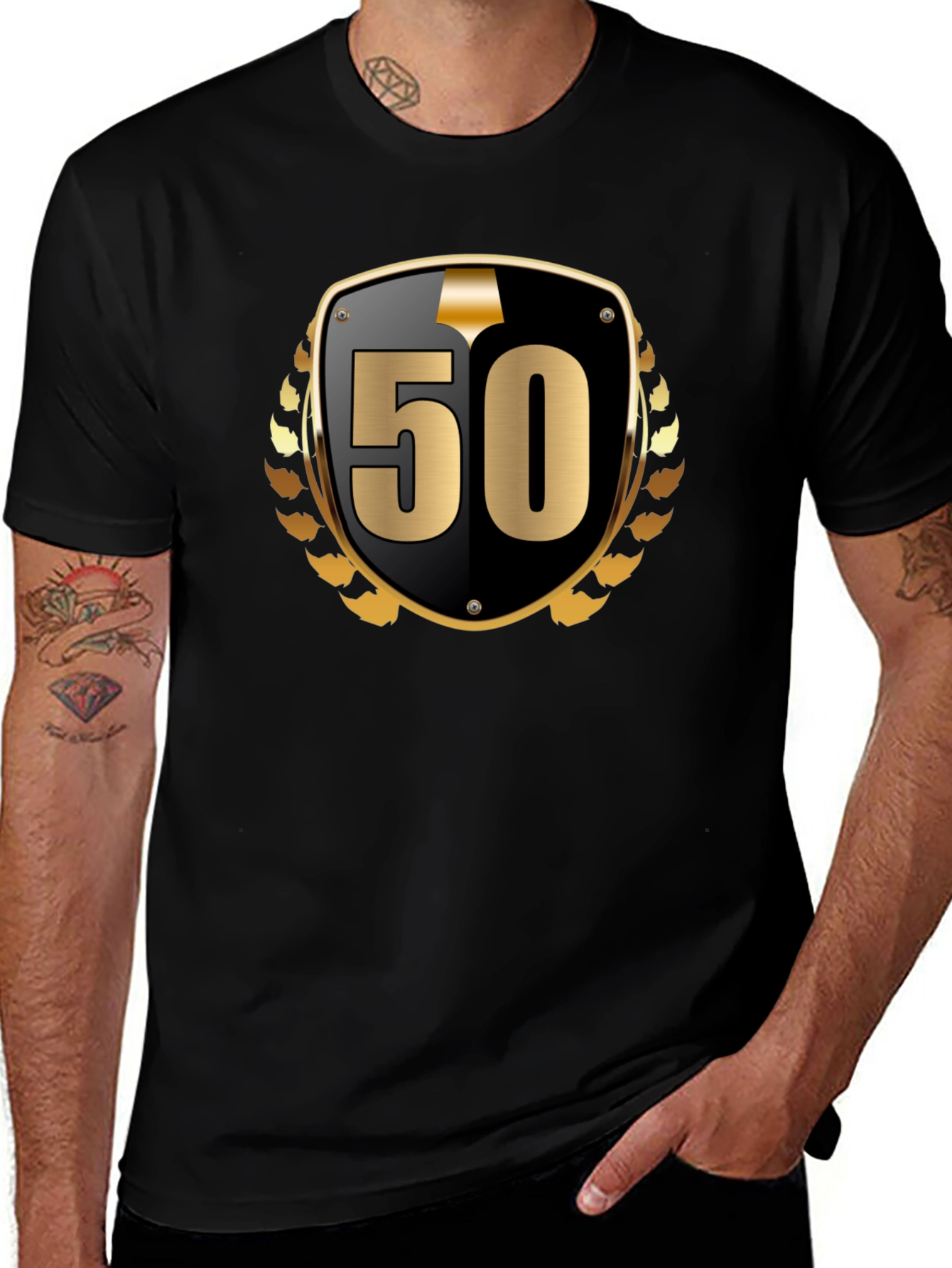 Variant 8 of 50th Anniversary Black Graphic Tee