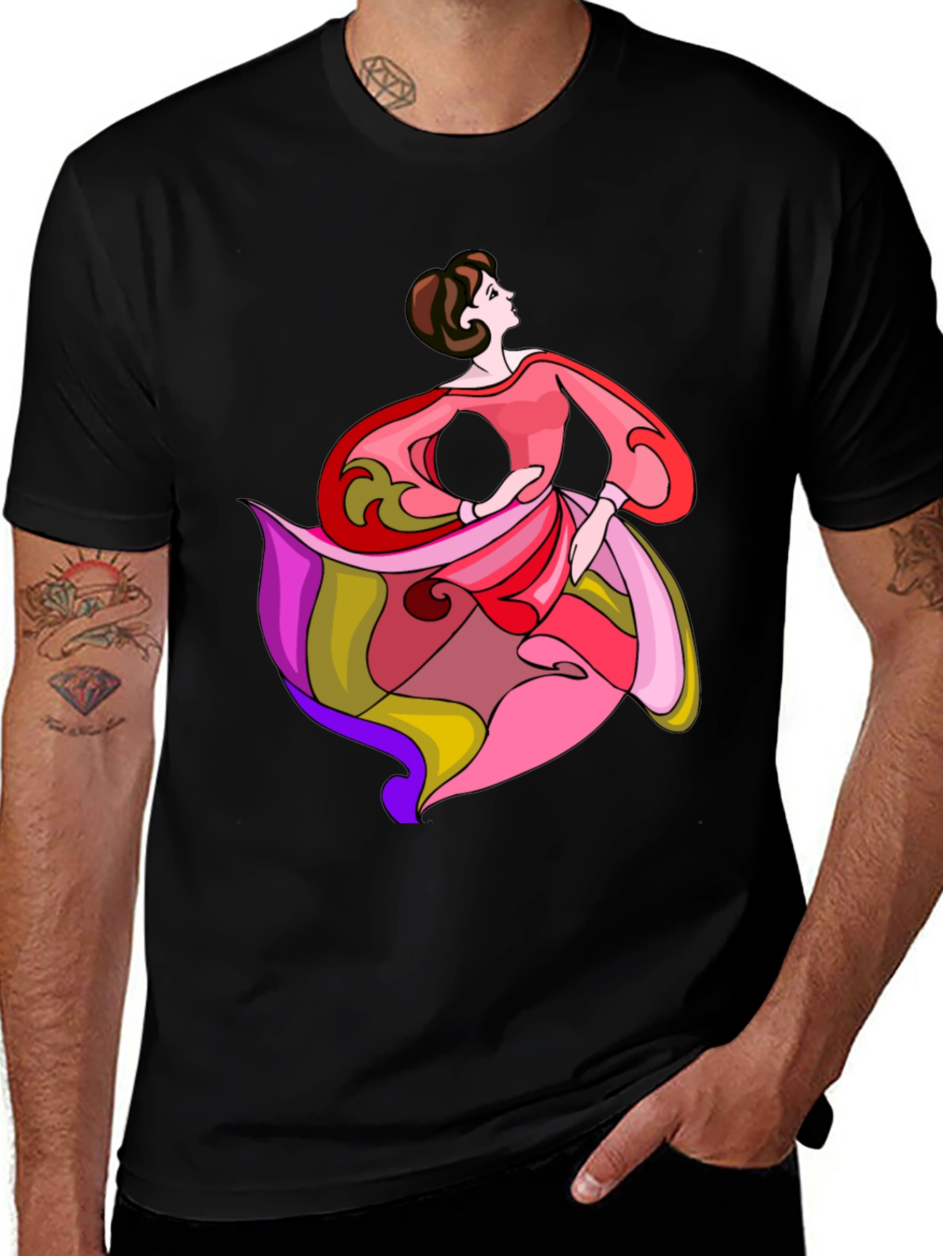 Variant 3 of Elegant Dancer Graphic Tee - Stylish & Unique