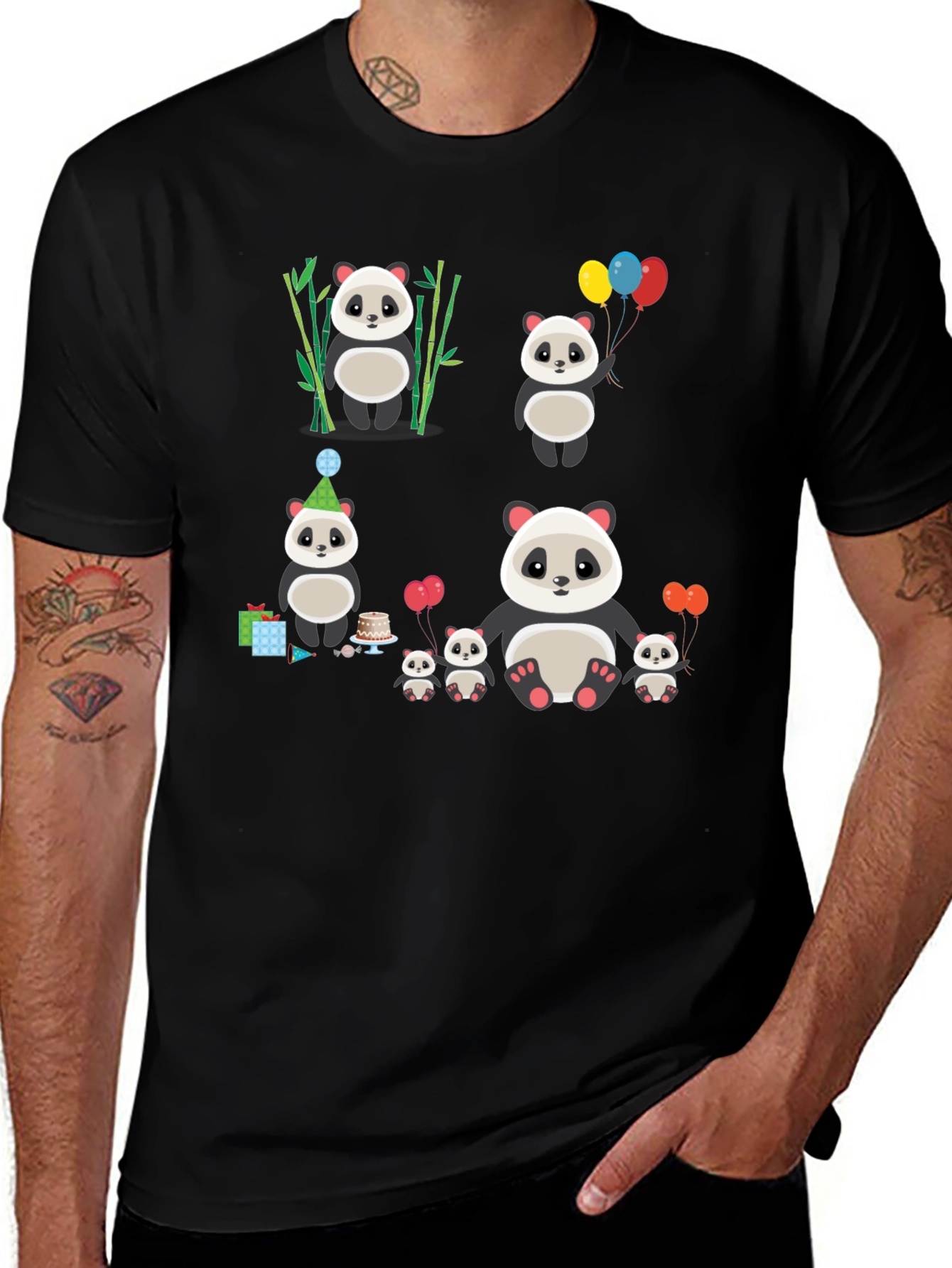 Variant 5 of Cute Panda Family T-Shirt