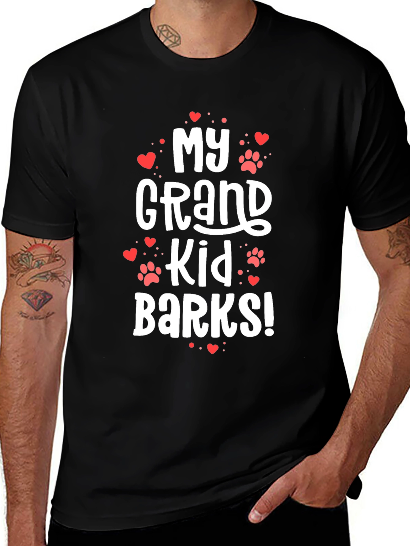 Variant 9 of My Grand Kid Barks! Novelty Graphic Tee