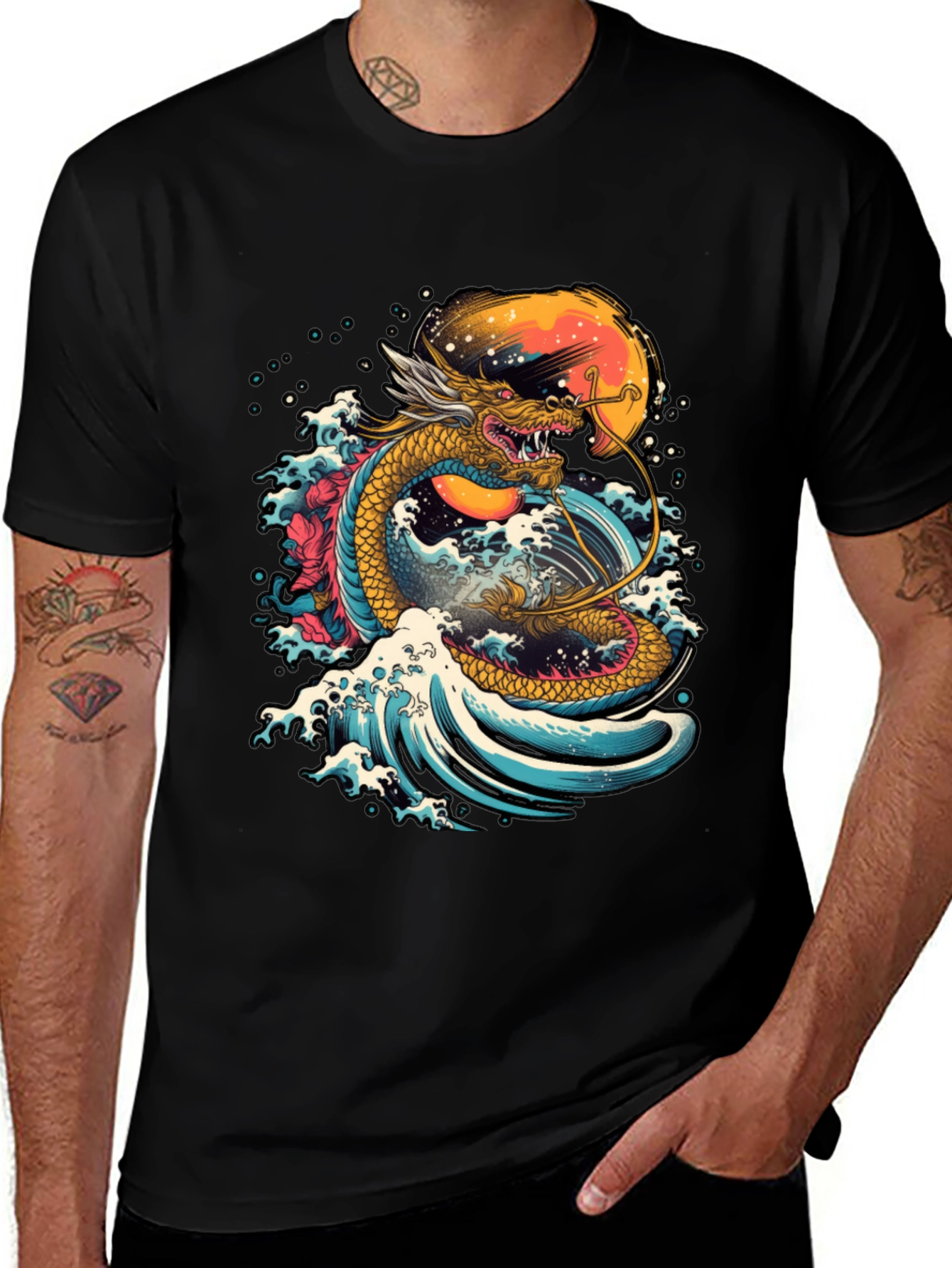 Variant 9 of Dragon Wave Graphic Tee
