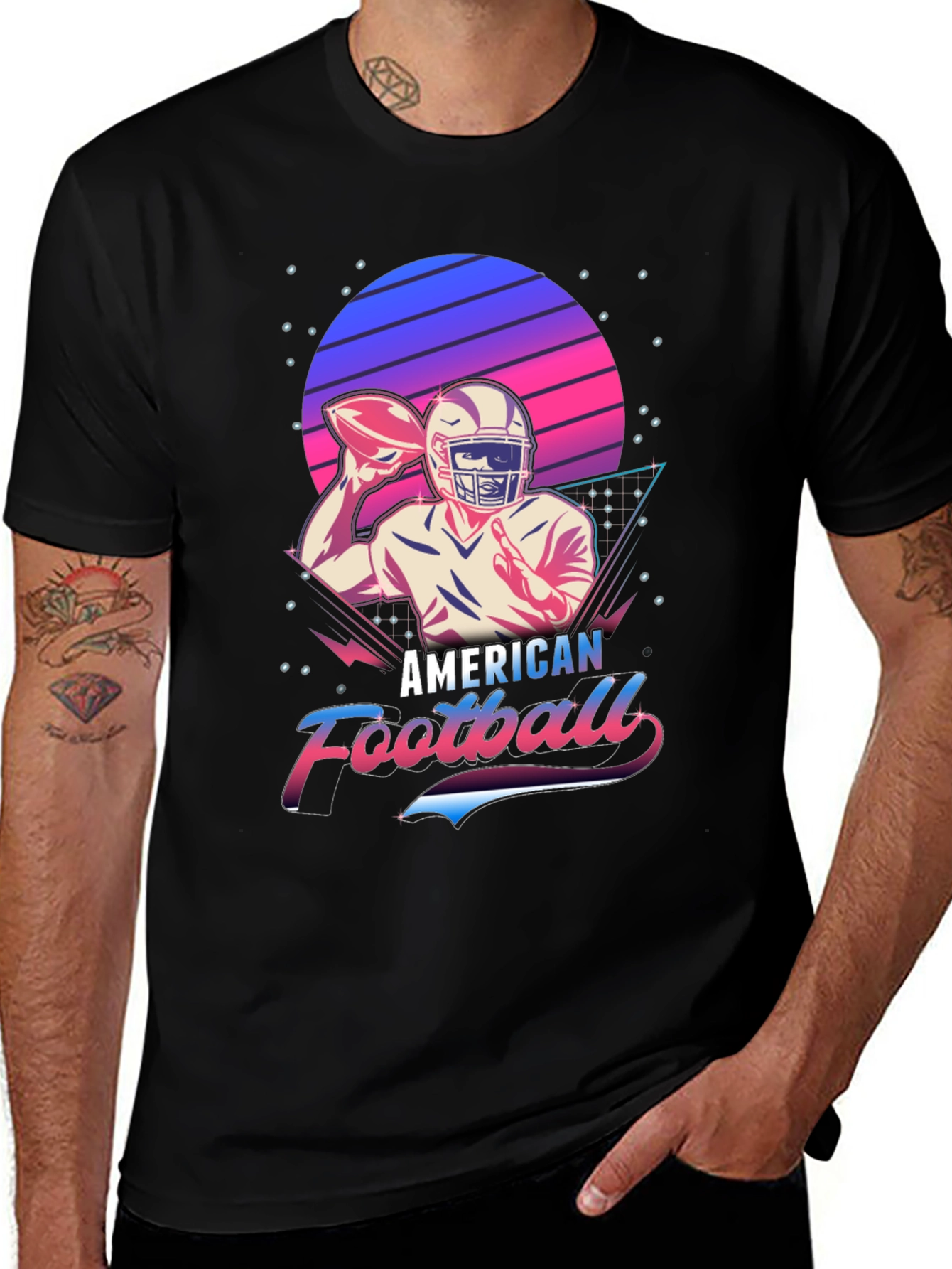 Variant 23 of Retro American Football Graphic T-Shirt