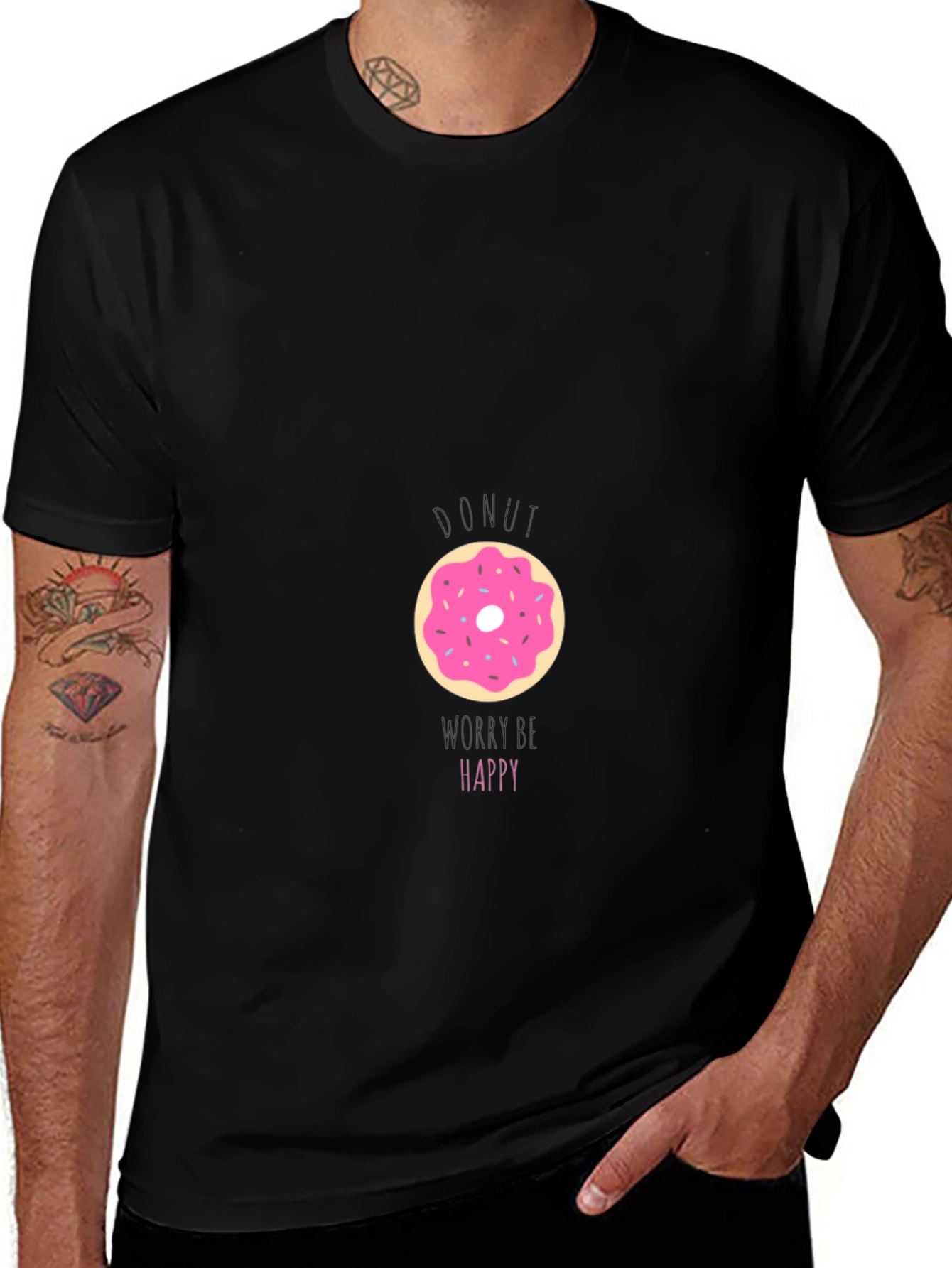 Variant 27 of Donut Be Unhappy T-Shirt - Casual Comfort